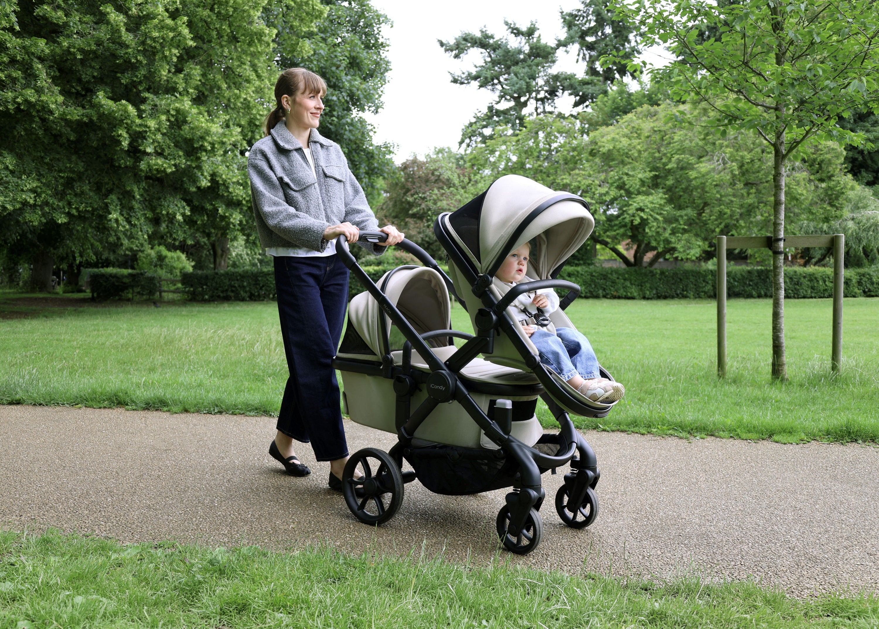 Woman pushing the iCandy Peach 8