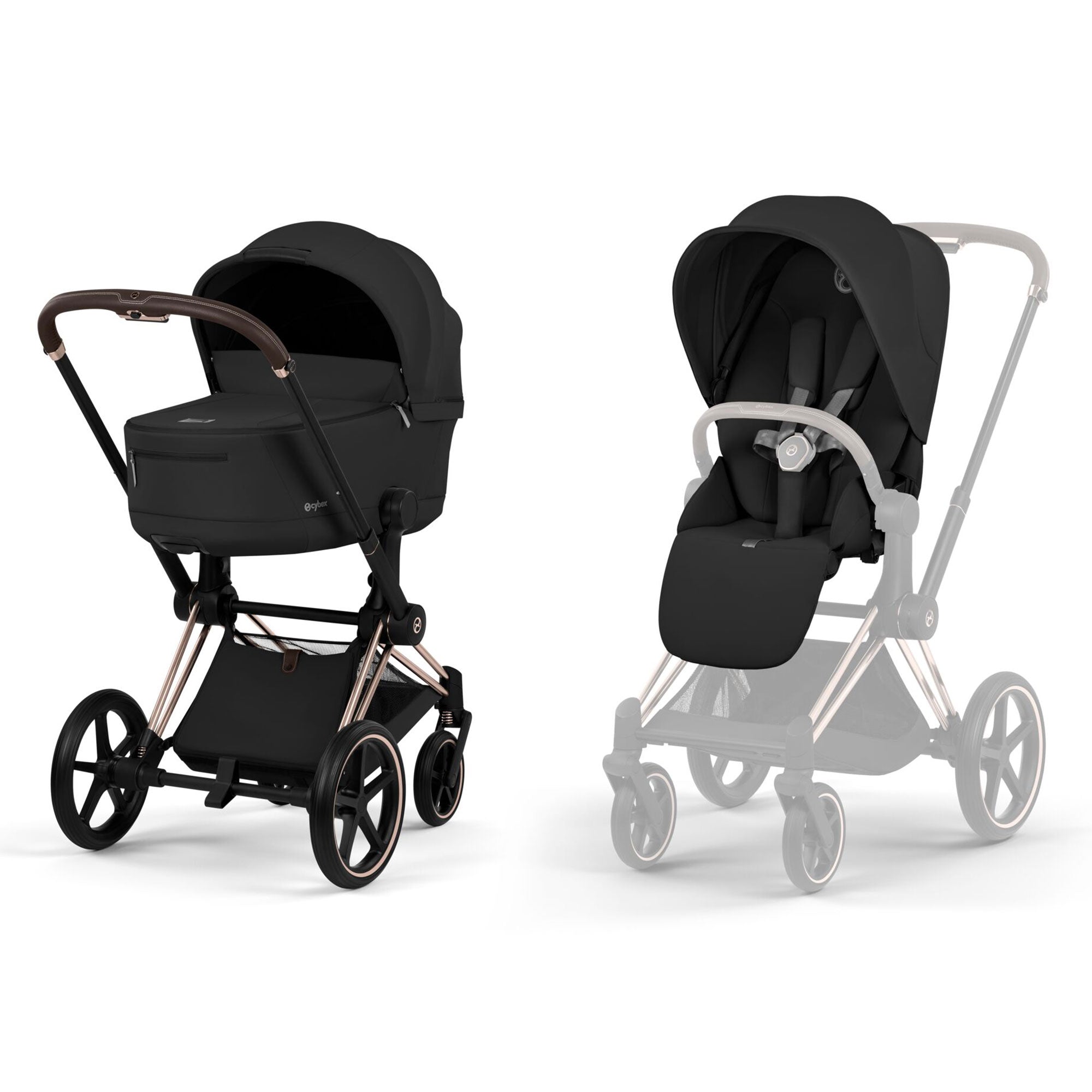 Cybex Priam Pushchair Set - Comfort Collection in Sepia Black