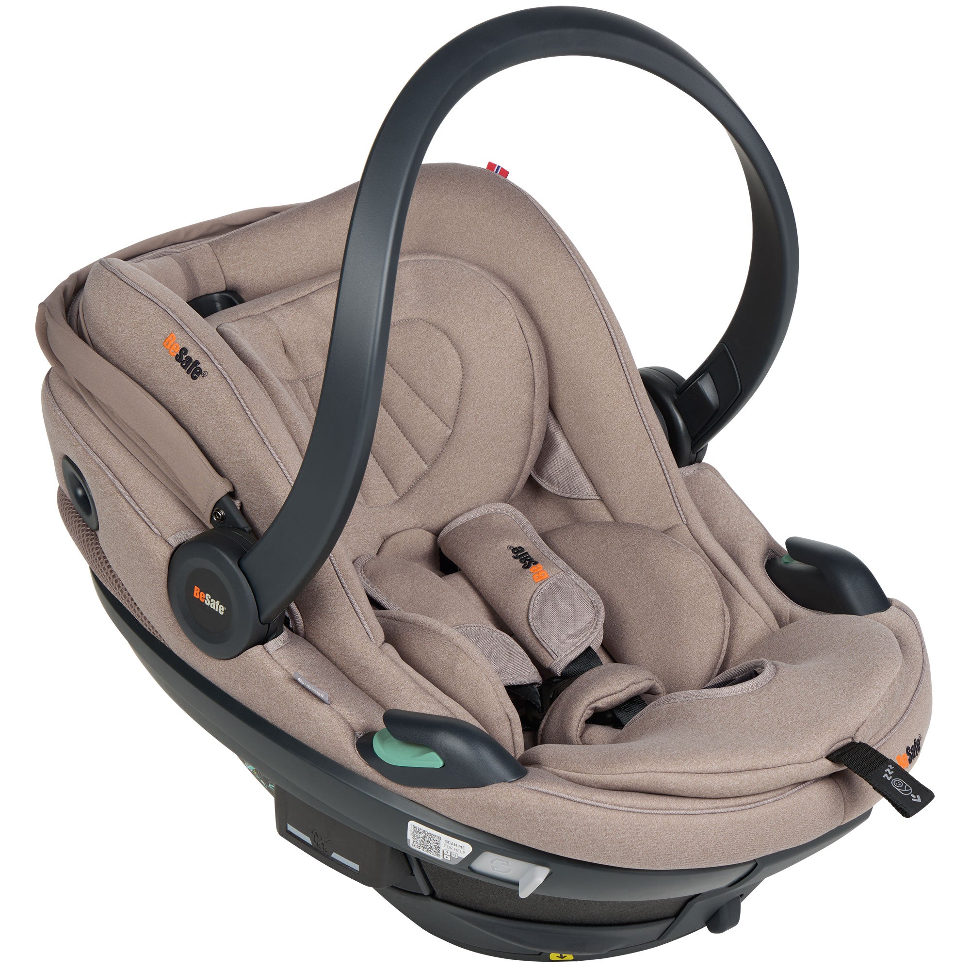 BeSafe Go Beyond 2 Car Seat in Dark Sand Soft Breeze