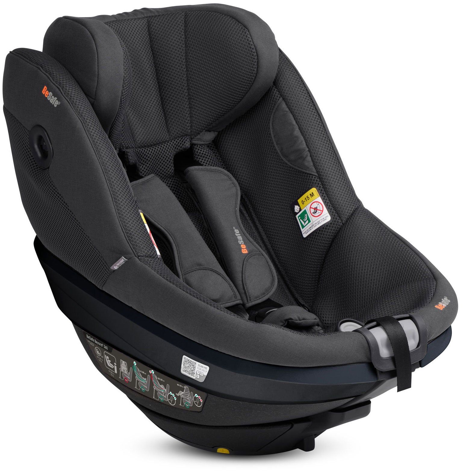 BeSafe Beyond 2 360 Car Seat & Base in Anthracite Mesh