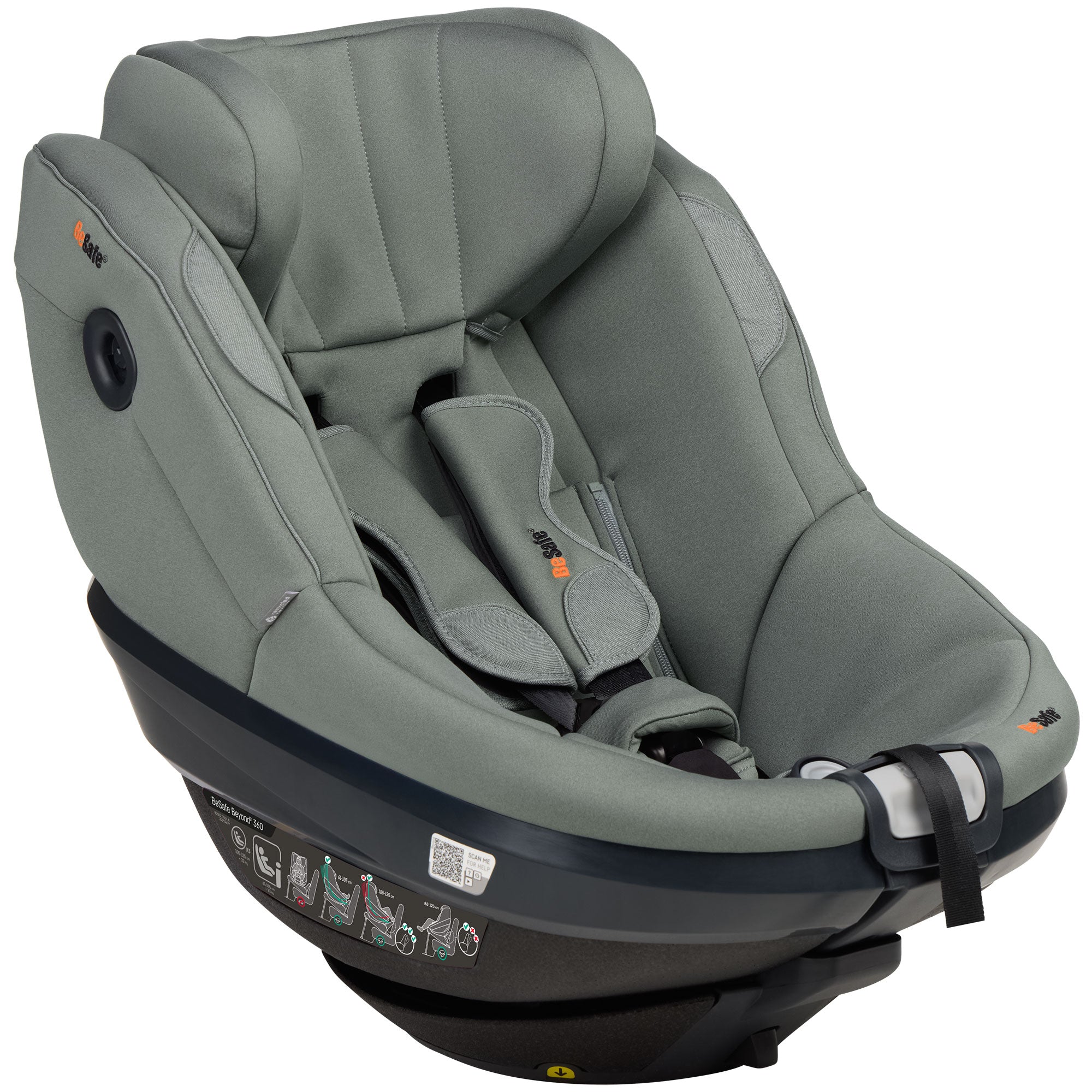 BeSafe Beyond 2 360 Car Seat & Base in Meadow Green Soft Breeze