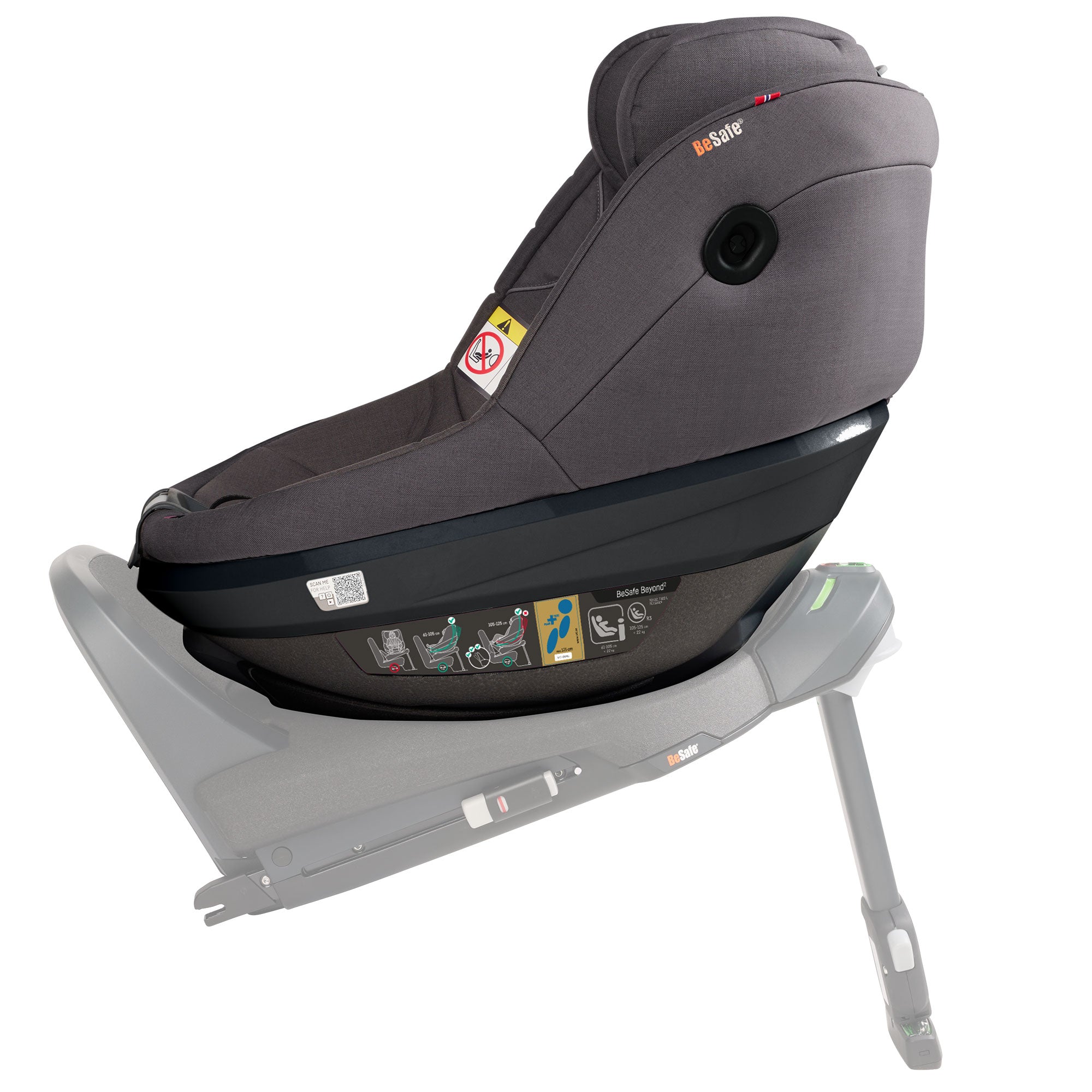 BeSafe Beyond 2 Rear Facing Car Seat in Dark Grey Melange