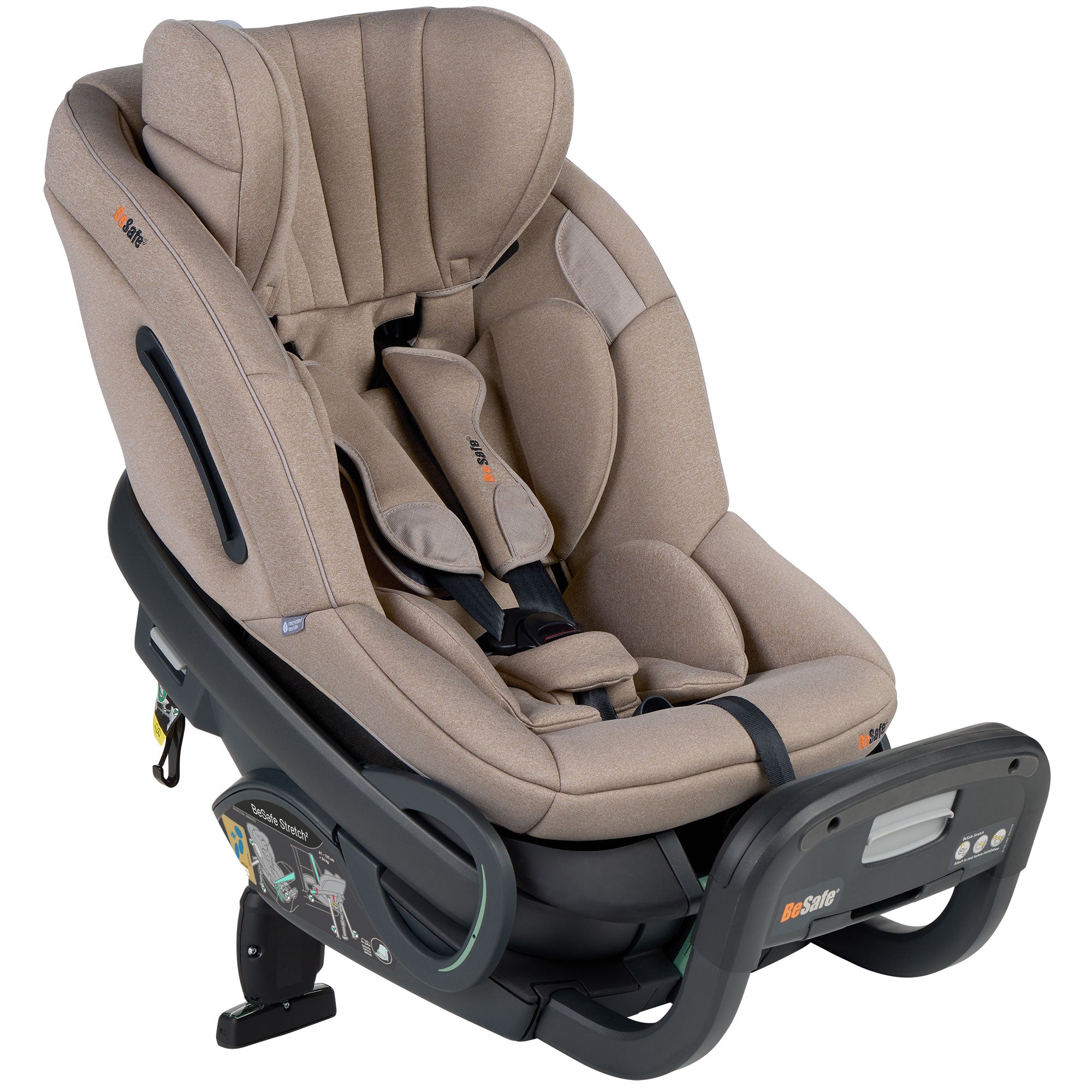 BeSafe Stretch 2 Car Seat in Dark Sand Soft Breeze