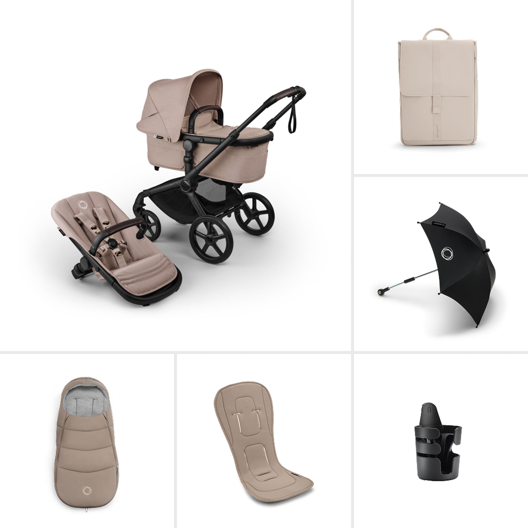 Bugaboo Fox 5 Renew Essential Bundle in Desert Taupe