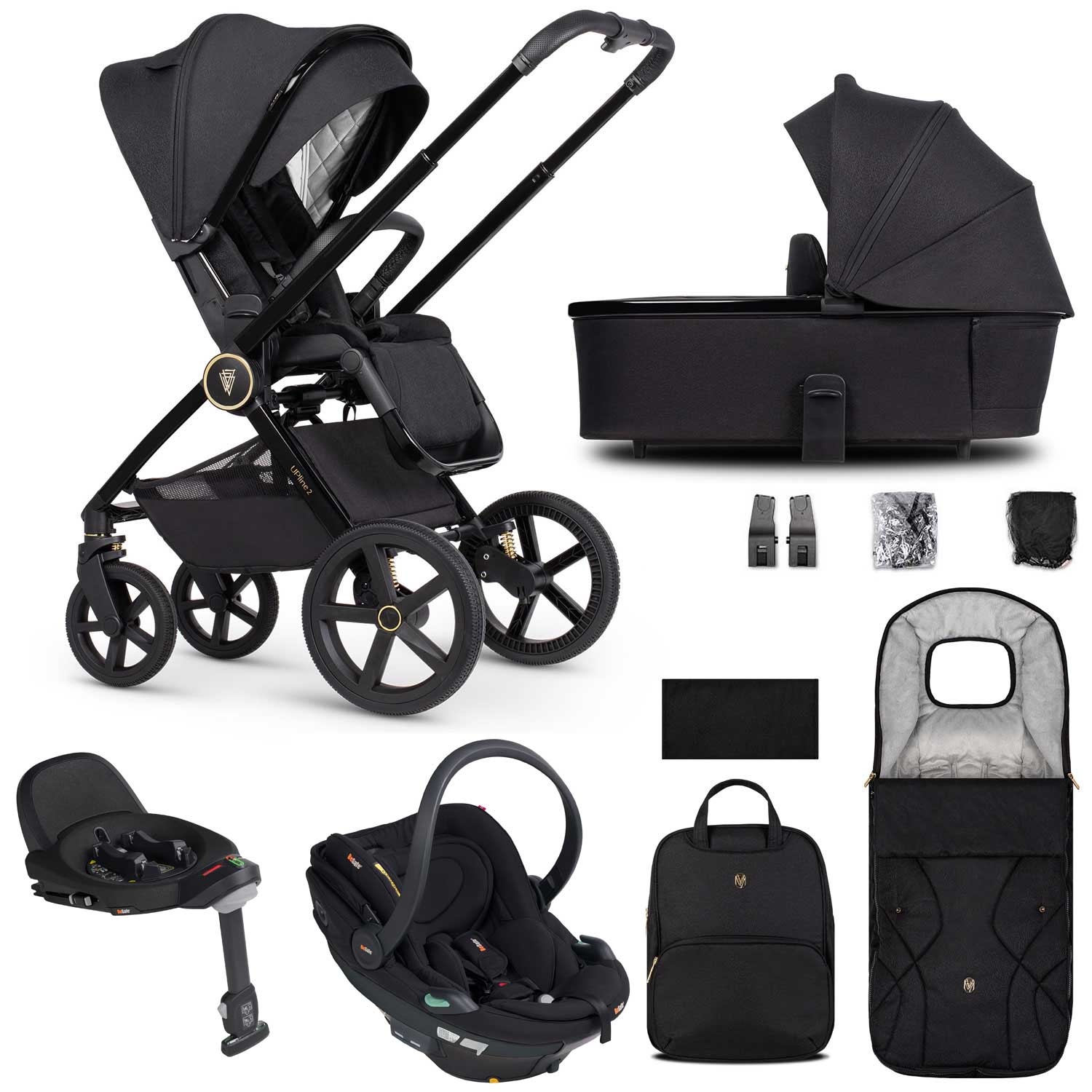 Venicci Tinum Upline 2 3in1 BeSafe Travel System in Black