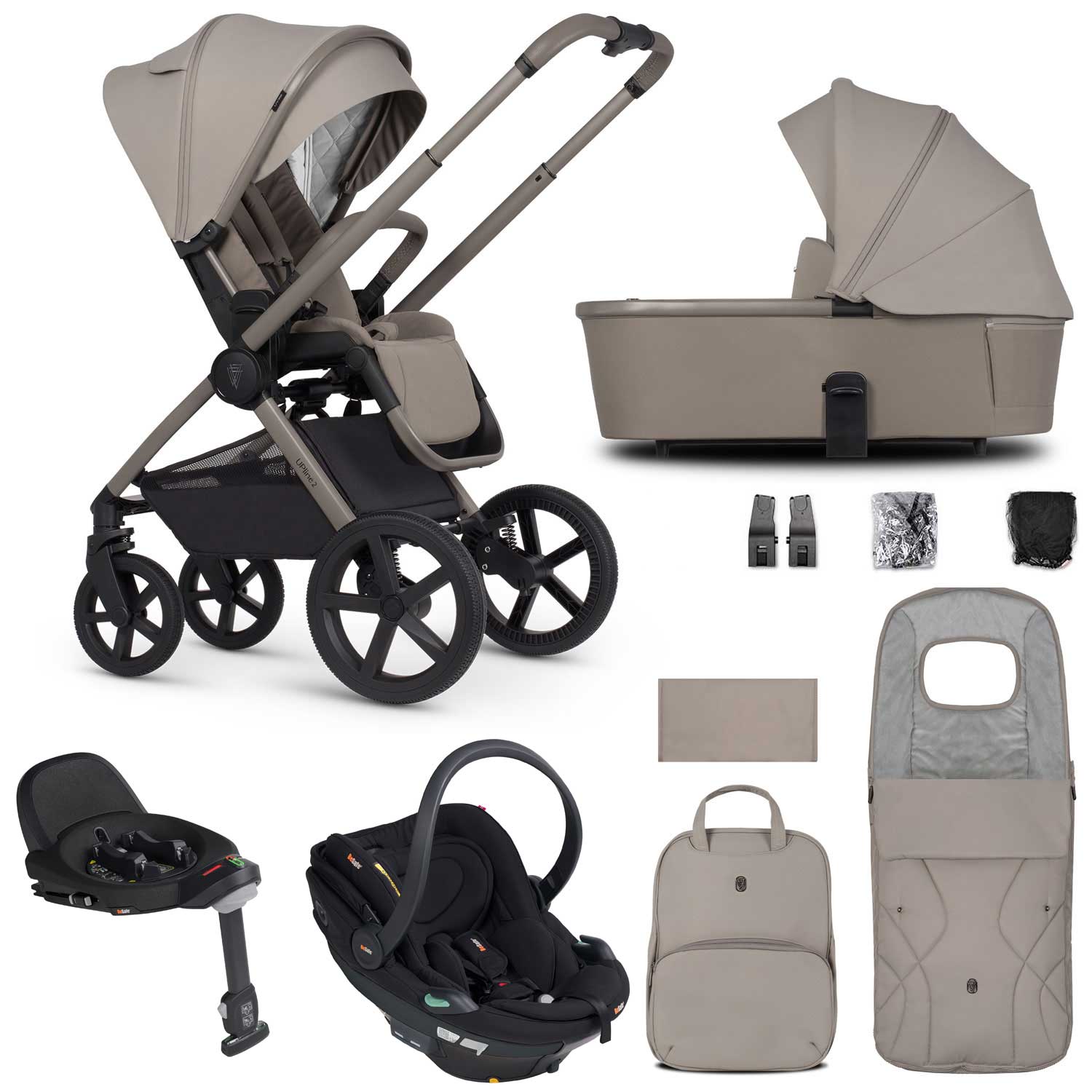 Venicci Tinum Upline 2 3in1 BeSafe Travel System in Taupe