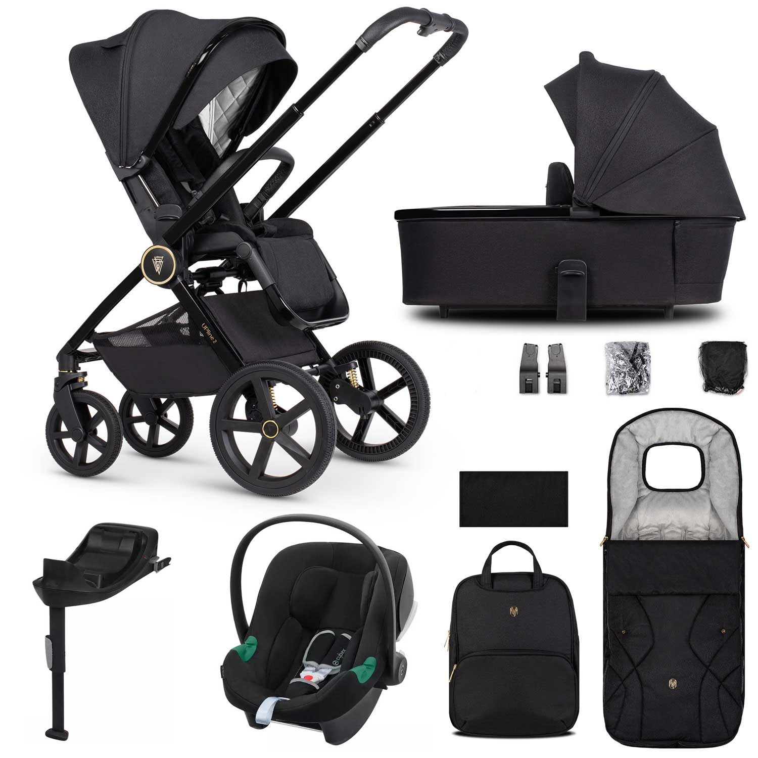 Venicci Tinum Upline 2 3in1 Cybex Travel System in Black