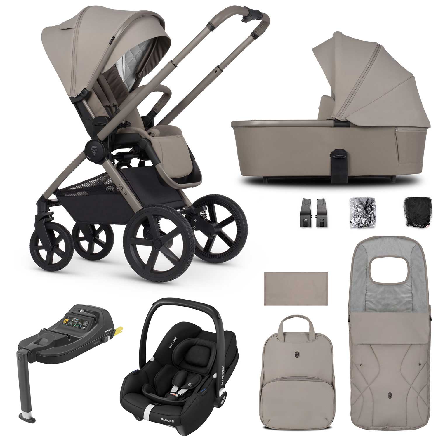 Venicci Tinum Upline 2 3in1 Maxi-Cosi Travel System in Taupe