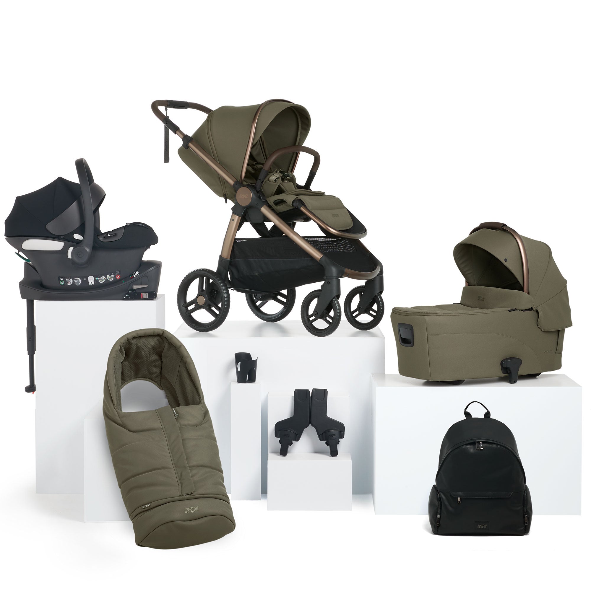 Mamas & Papas Ocarro 2 Complete 8 Piece Cybex Bundle in Evergreen