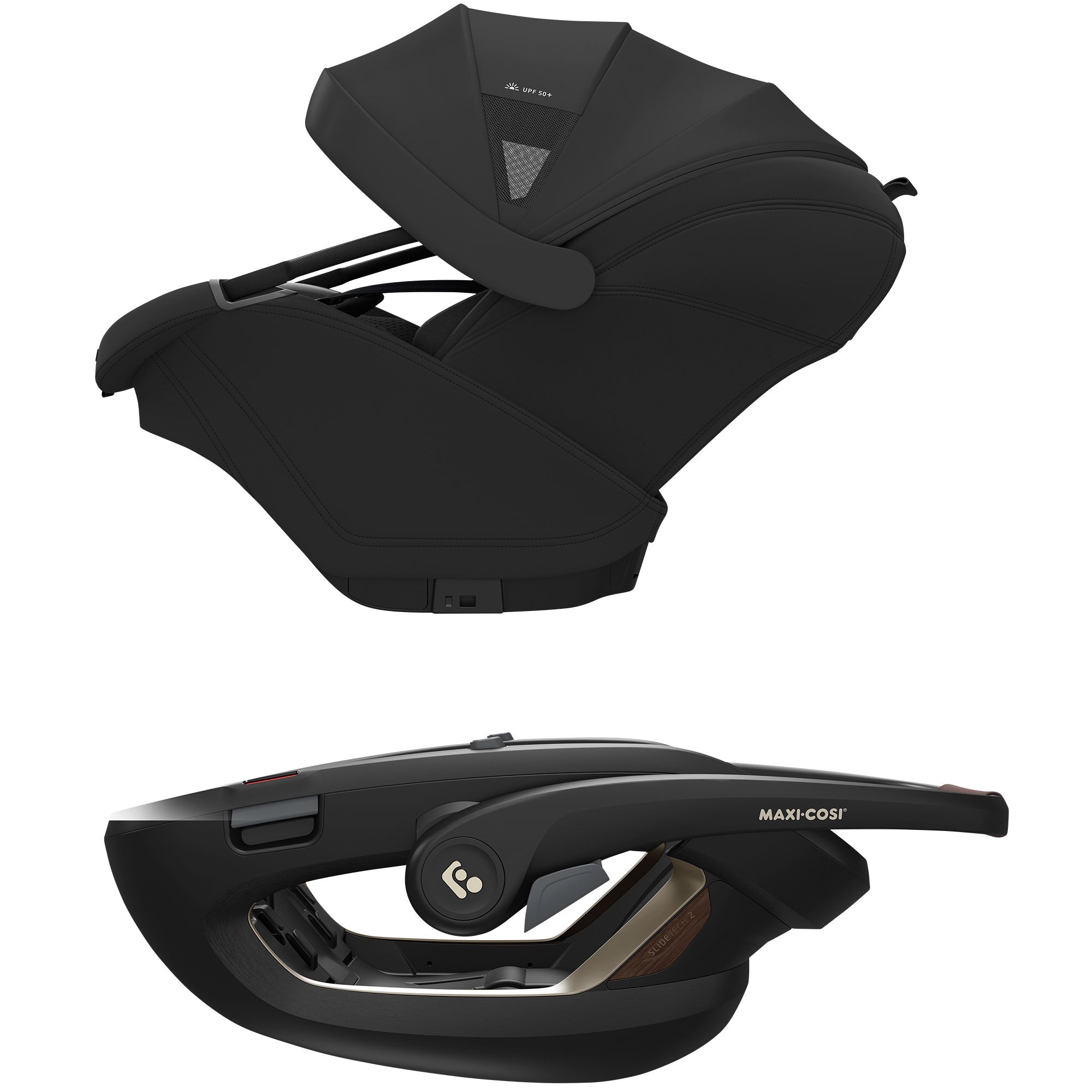 Maxi-Cosi Coral Slide Pro, Pearl XL Slide Pro & Base Bundle in Onyx Black