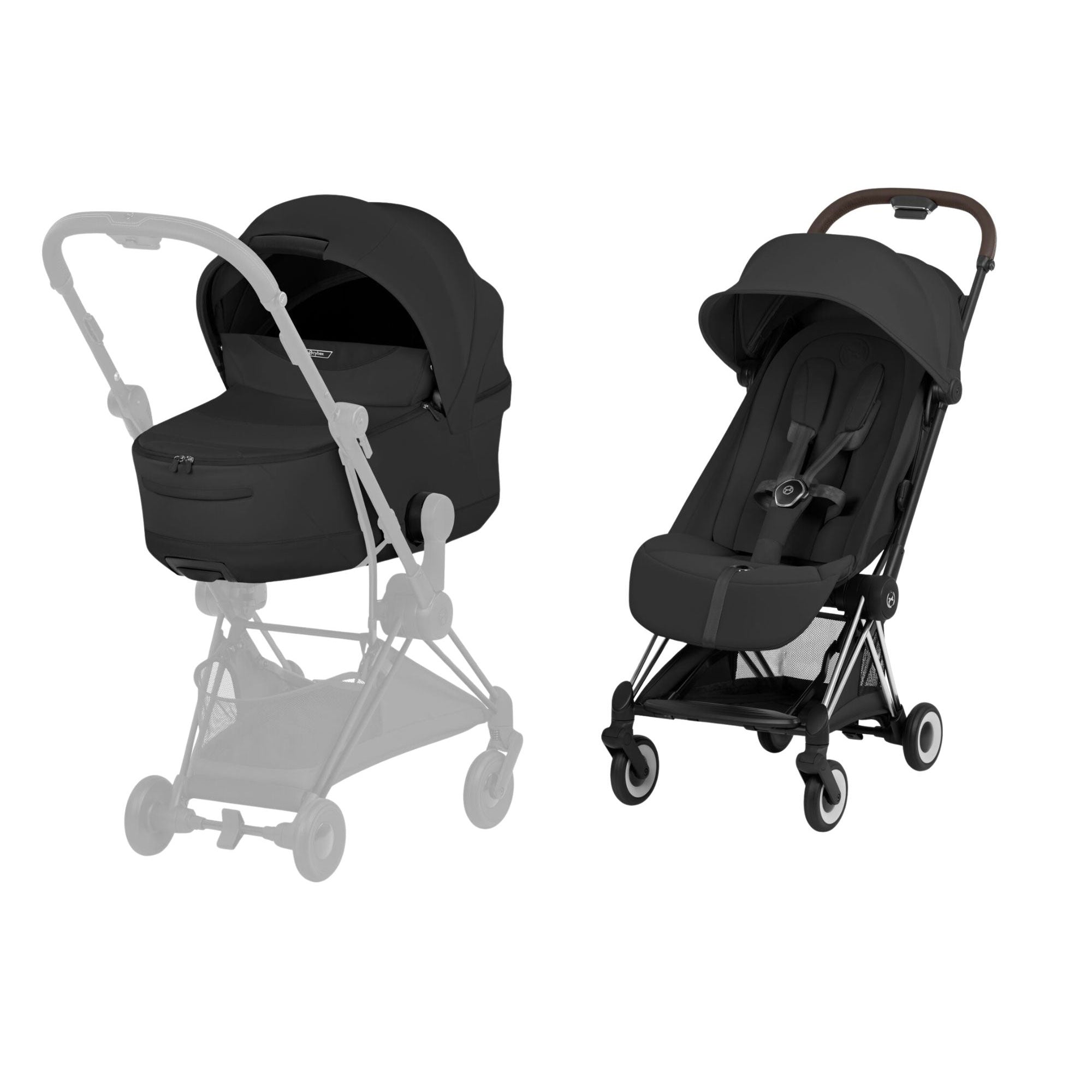 Cybex Coya Pushchair Set - Style Collection in Chrome Brown/Sepia Black