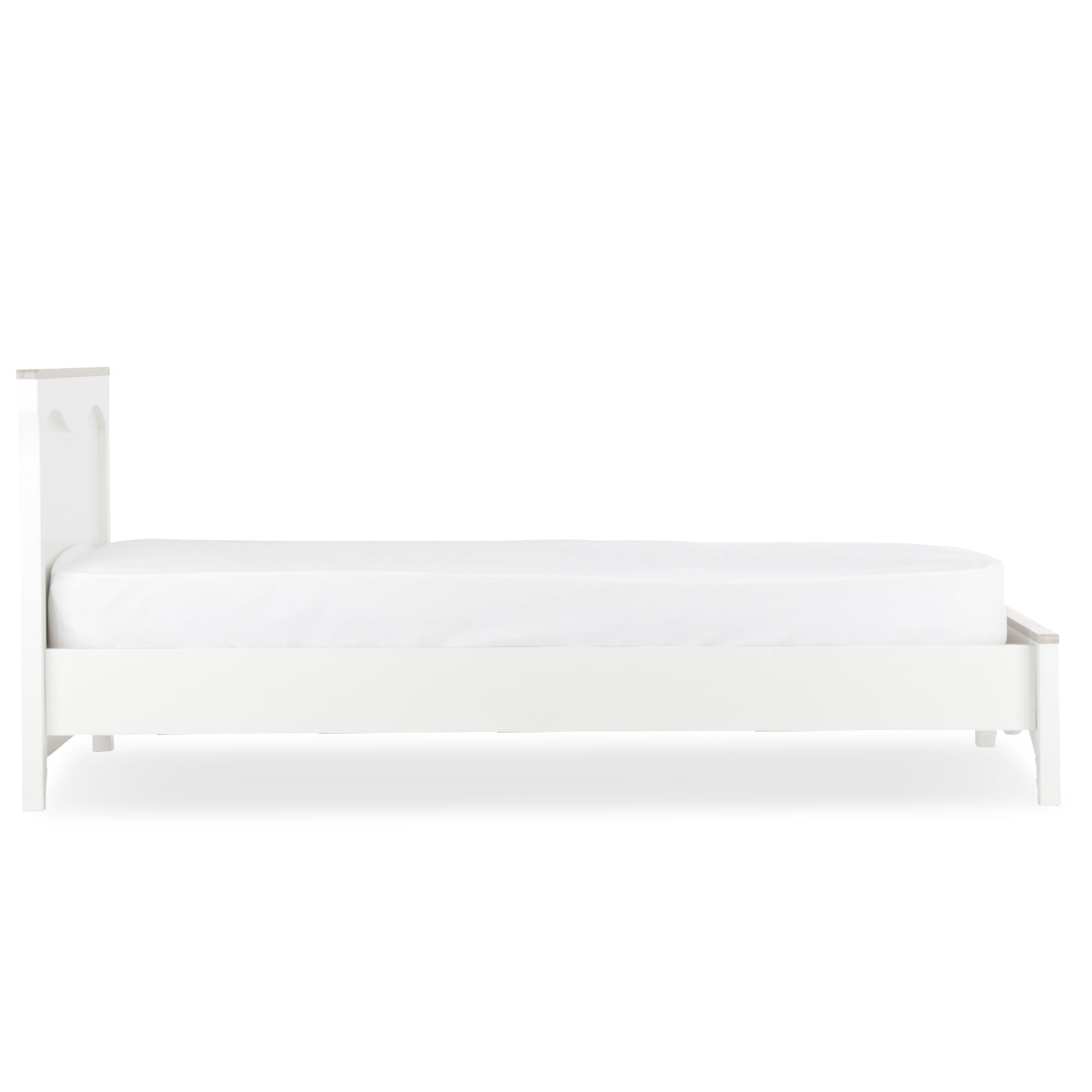 CuddleCo Clara Single Bed in White/Ash