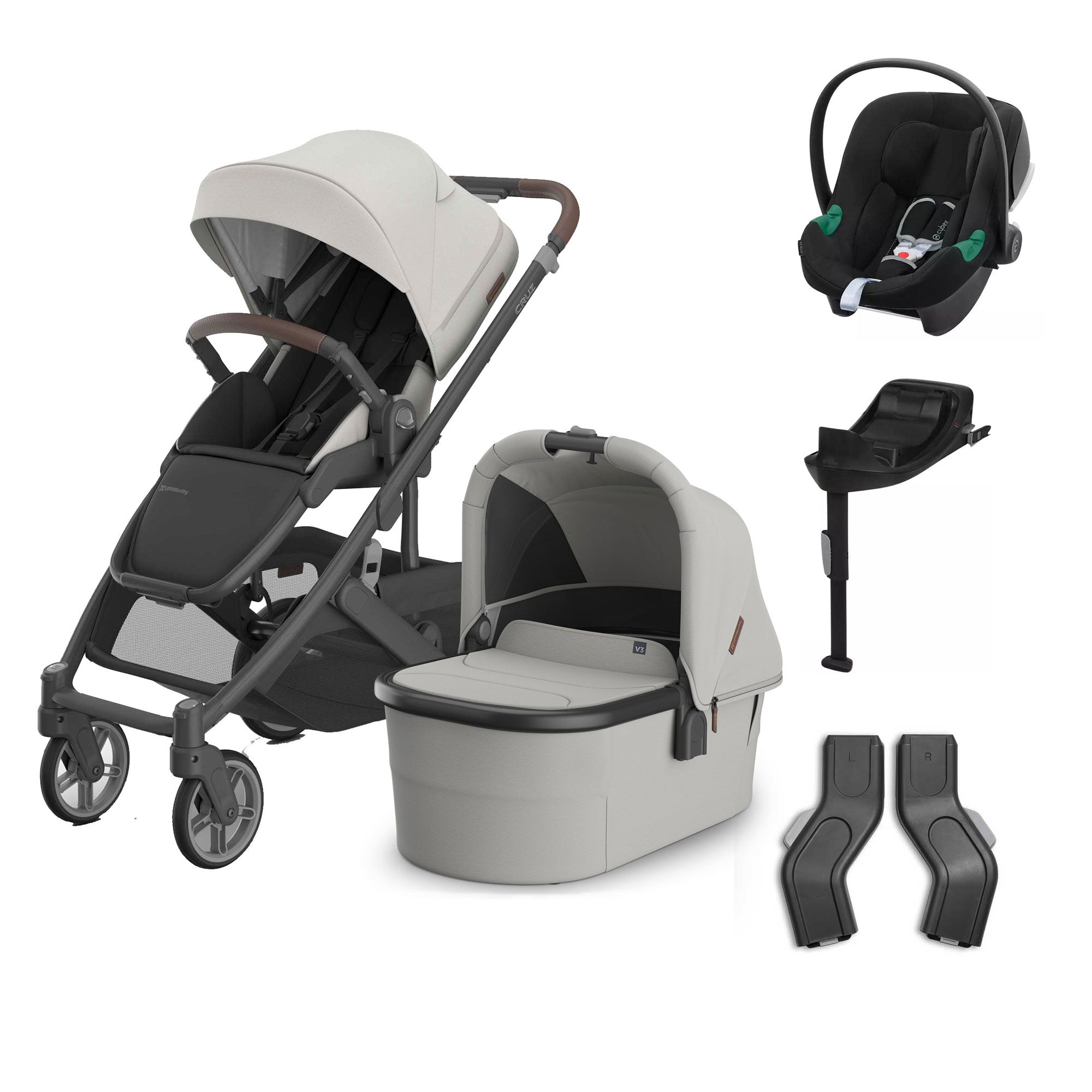 UPPAbaby Cruz V3 Complete Cybex Travel System in Savannah