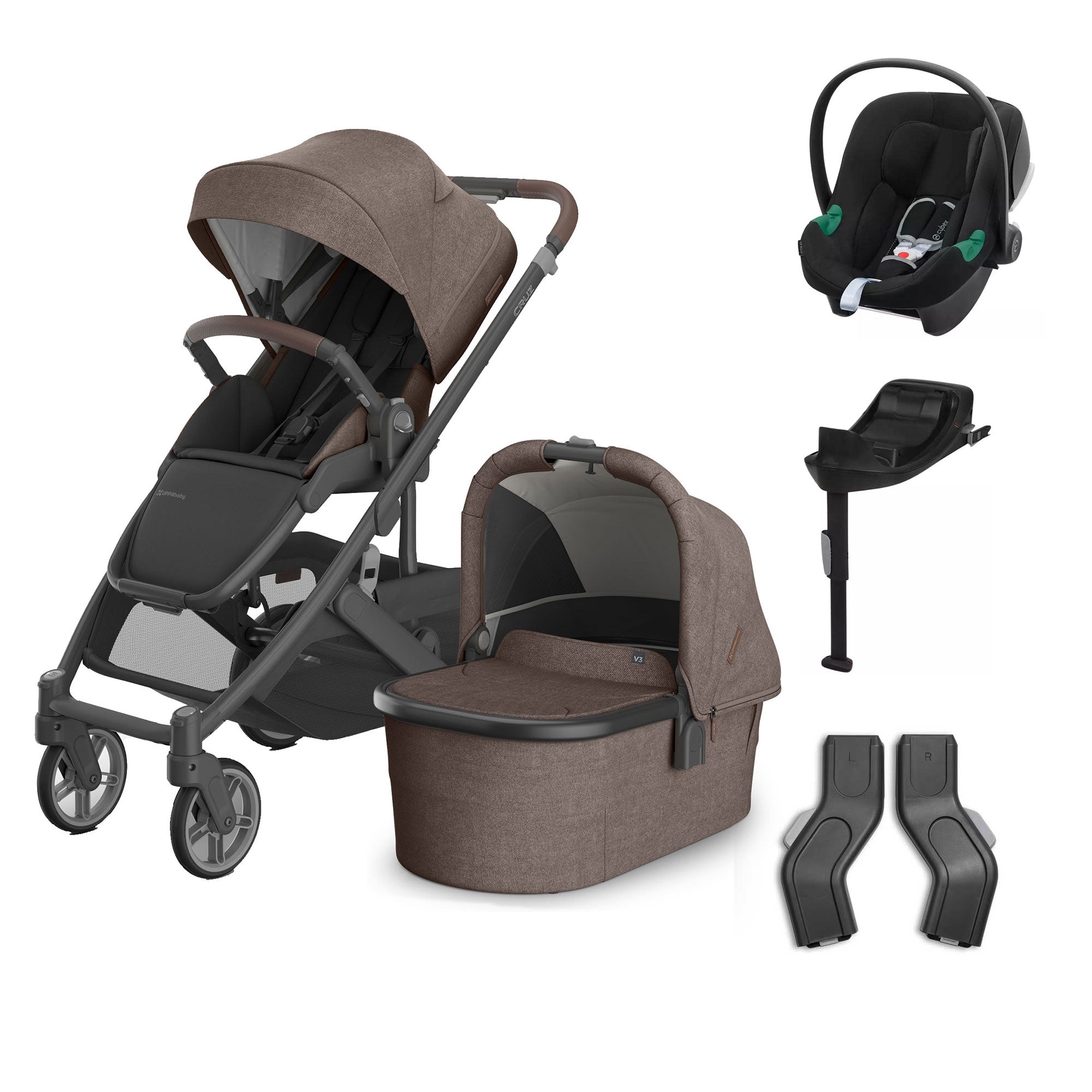 UPPAbaby Cruz V3 Complete Cybex Travel System in Owen