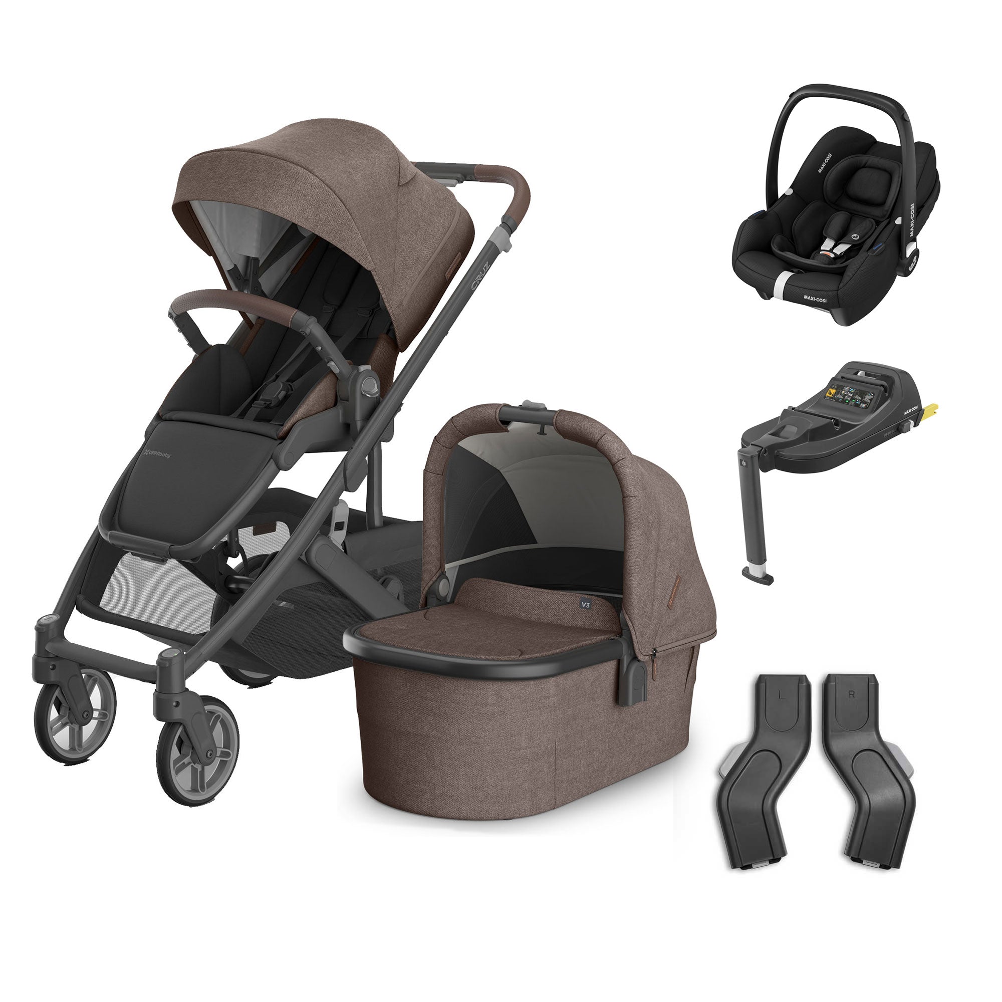 UPPAbaby Cruz V3 Complete Maxi-Cosi Travel System in Owen