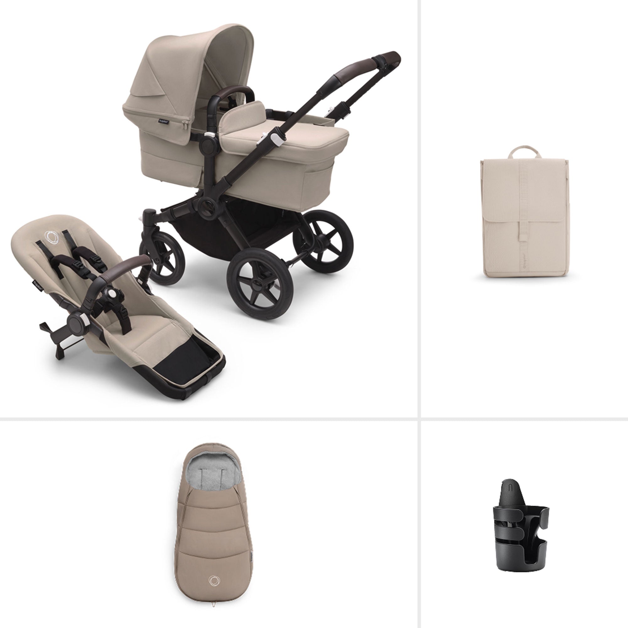 Bugaboo Donkey 5 Mono Essential Bundle in Desert Taupe