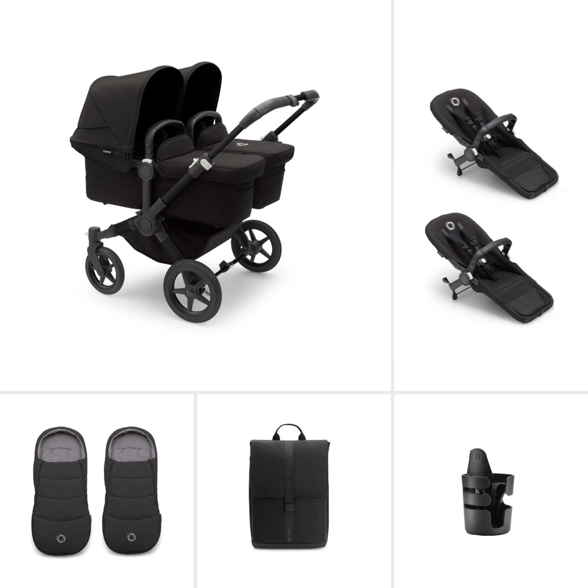 Bugaboo Donkey 5 Twin Essential Bundle in Black