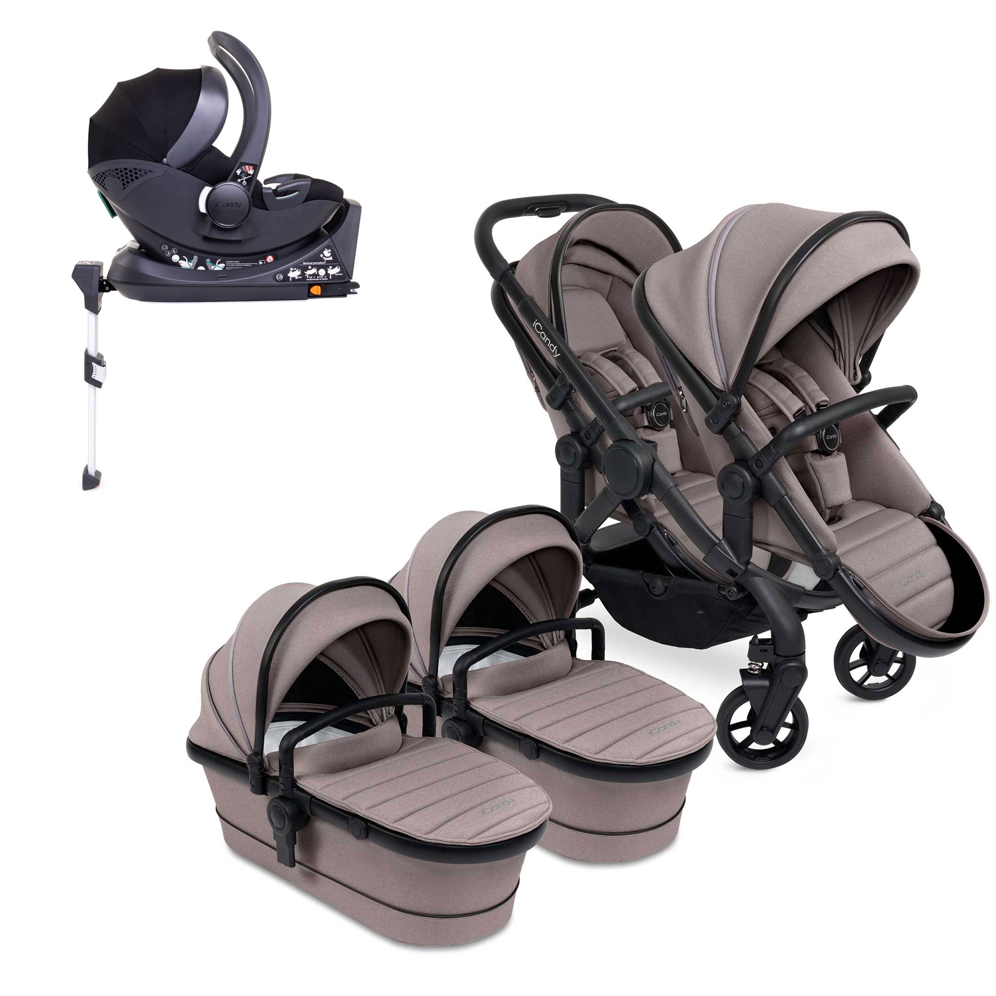 iCandy Peach 7 Double Combo with Cocoon in Porcini