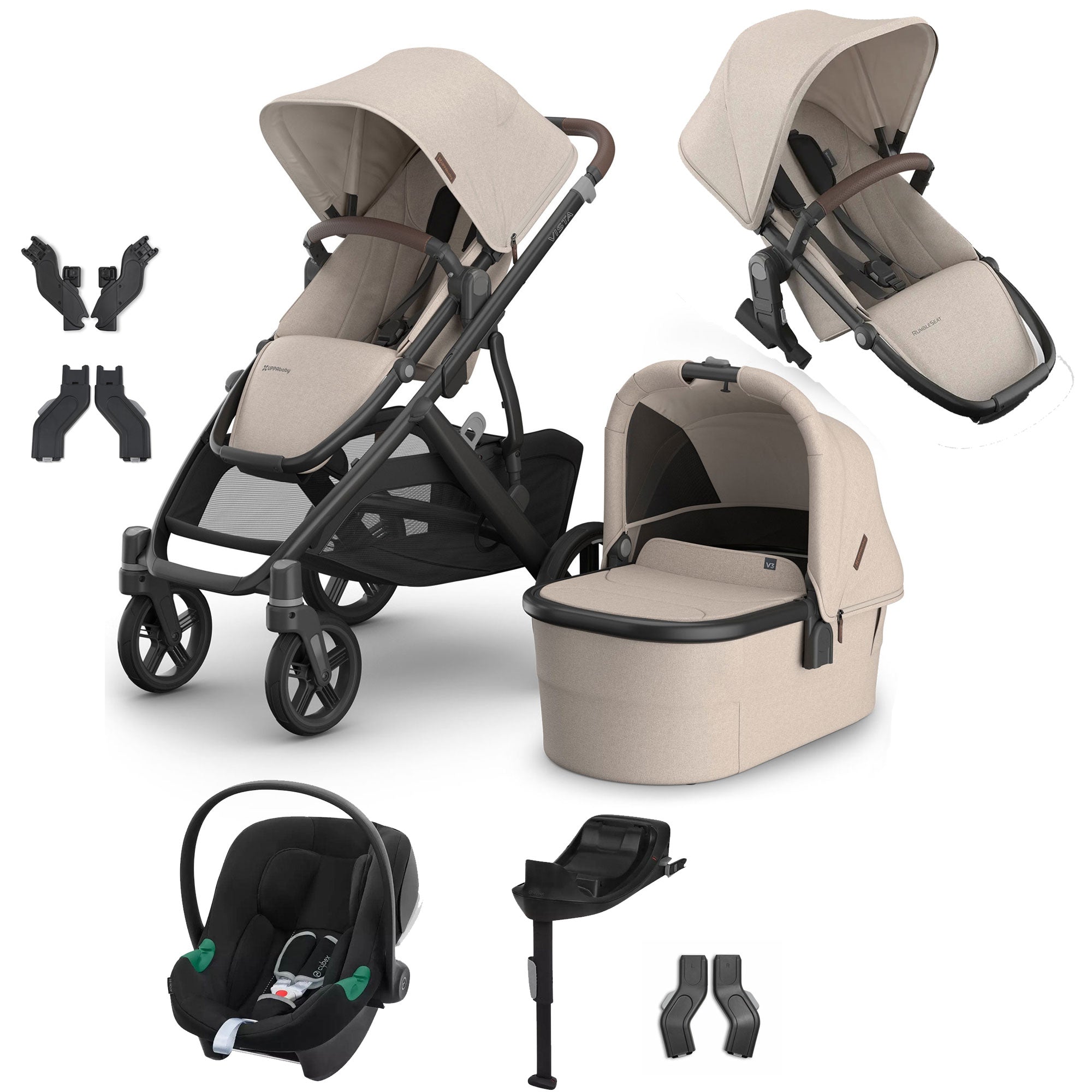 Uppababy Vista V3 Duo Cybex Travel System in Ada