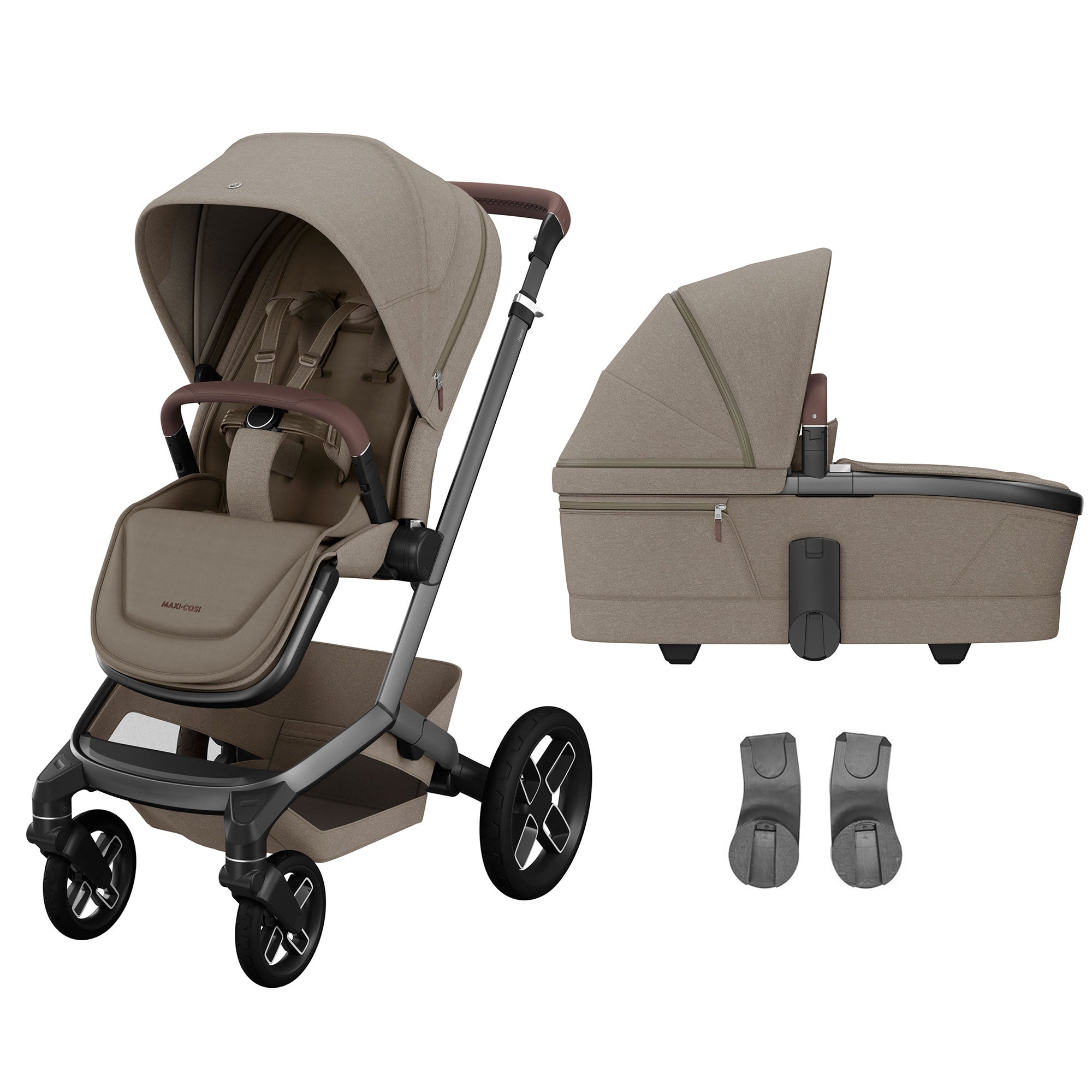 Maxi-Cosi FAME Pram with Carrycot in Twillic Truffle (Black Wheels)