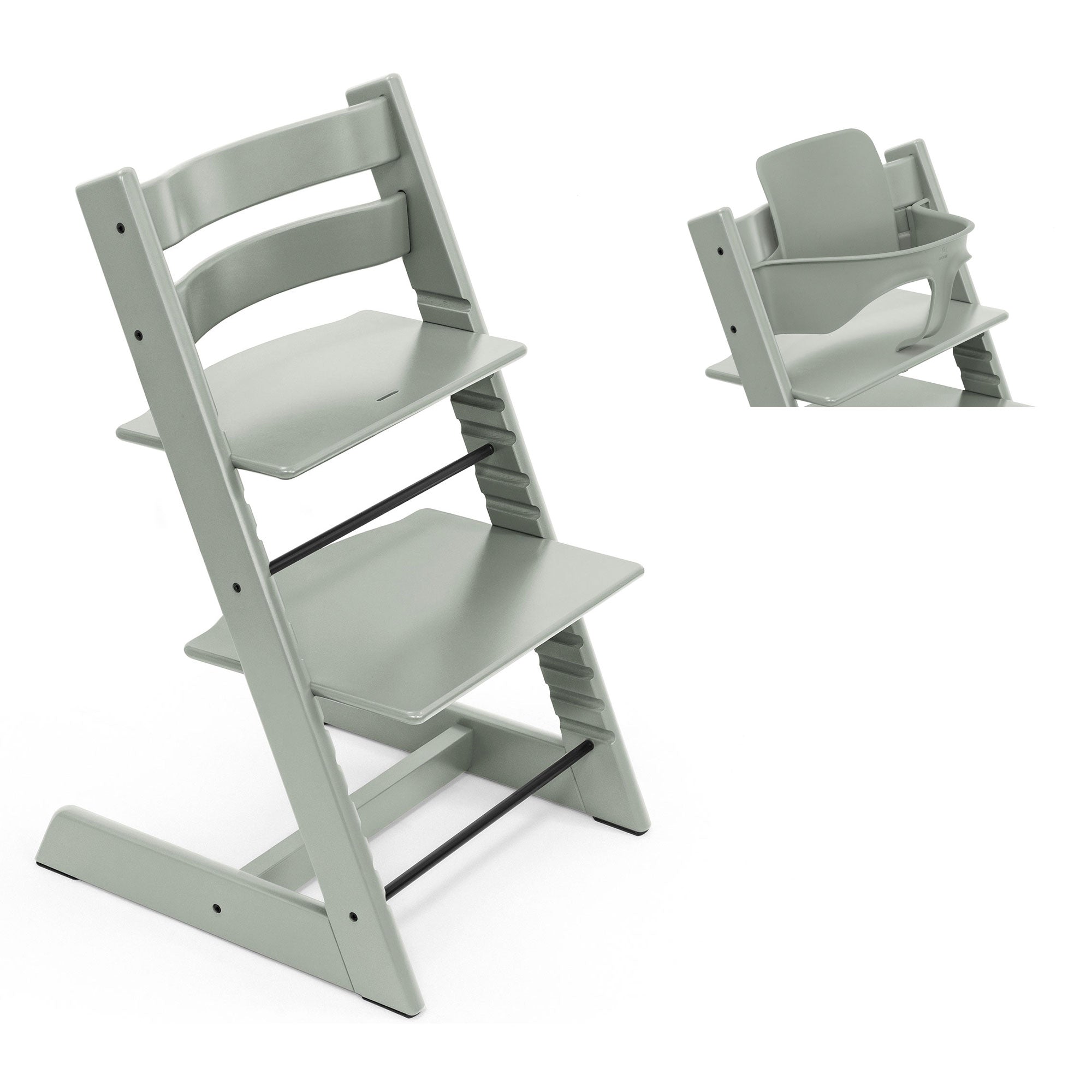 Stokke Trip Trapp Highchair and Baby Set in Glacier Green
