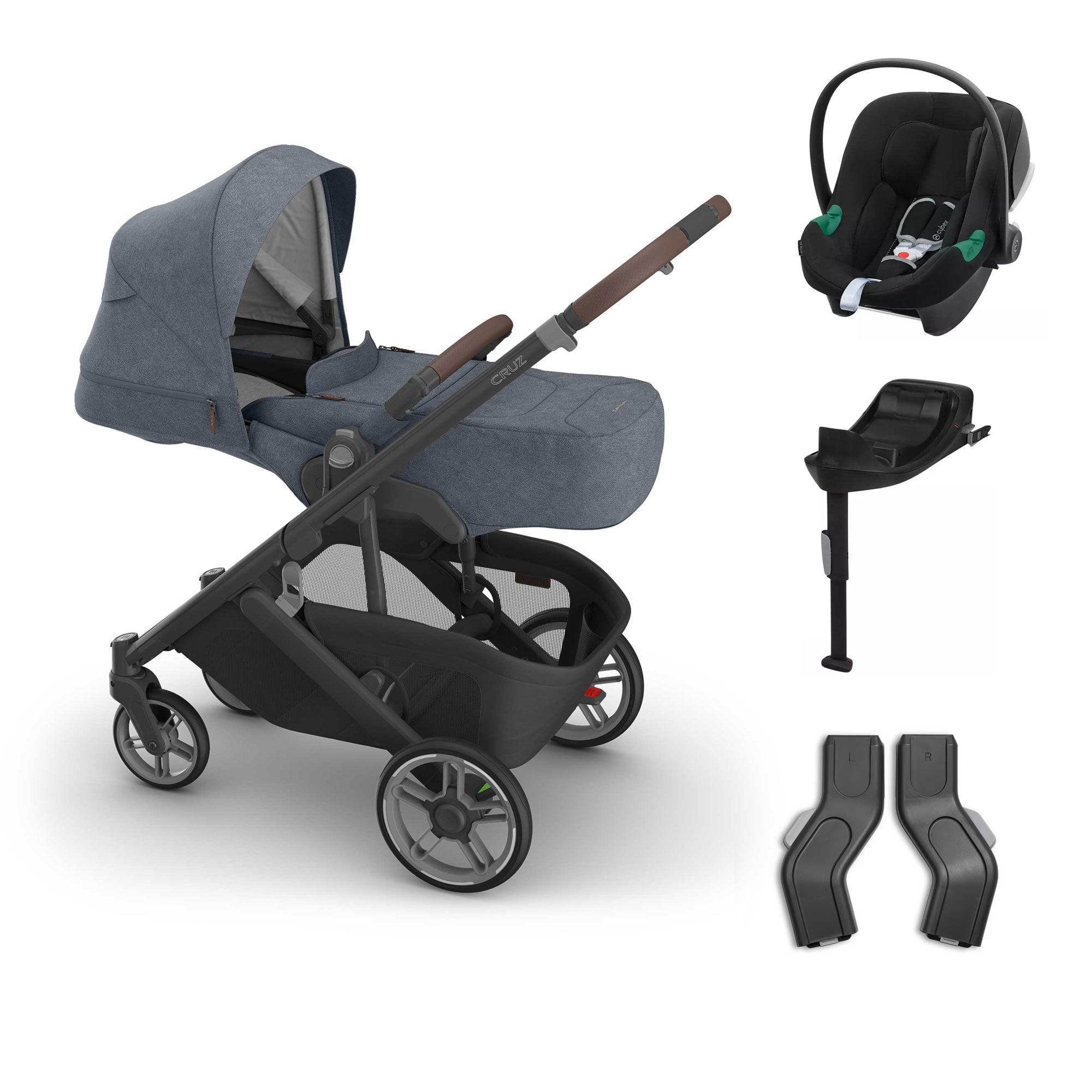 UPPAbaby Cruz V3 Cybex Bundle + Infant Cover in Julian