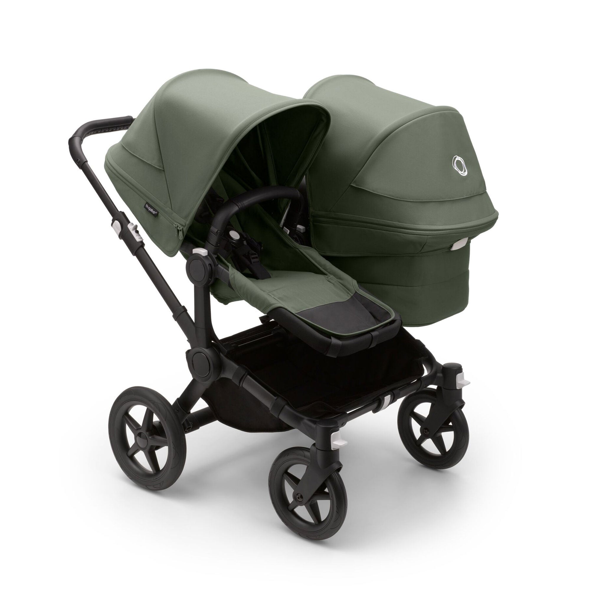 Bugaboo Donkey 5 Duo Essential Bundle in Forest Green