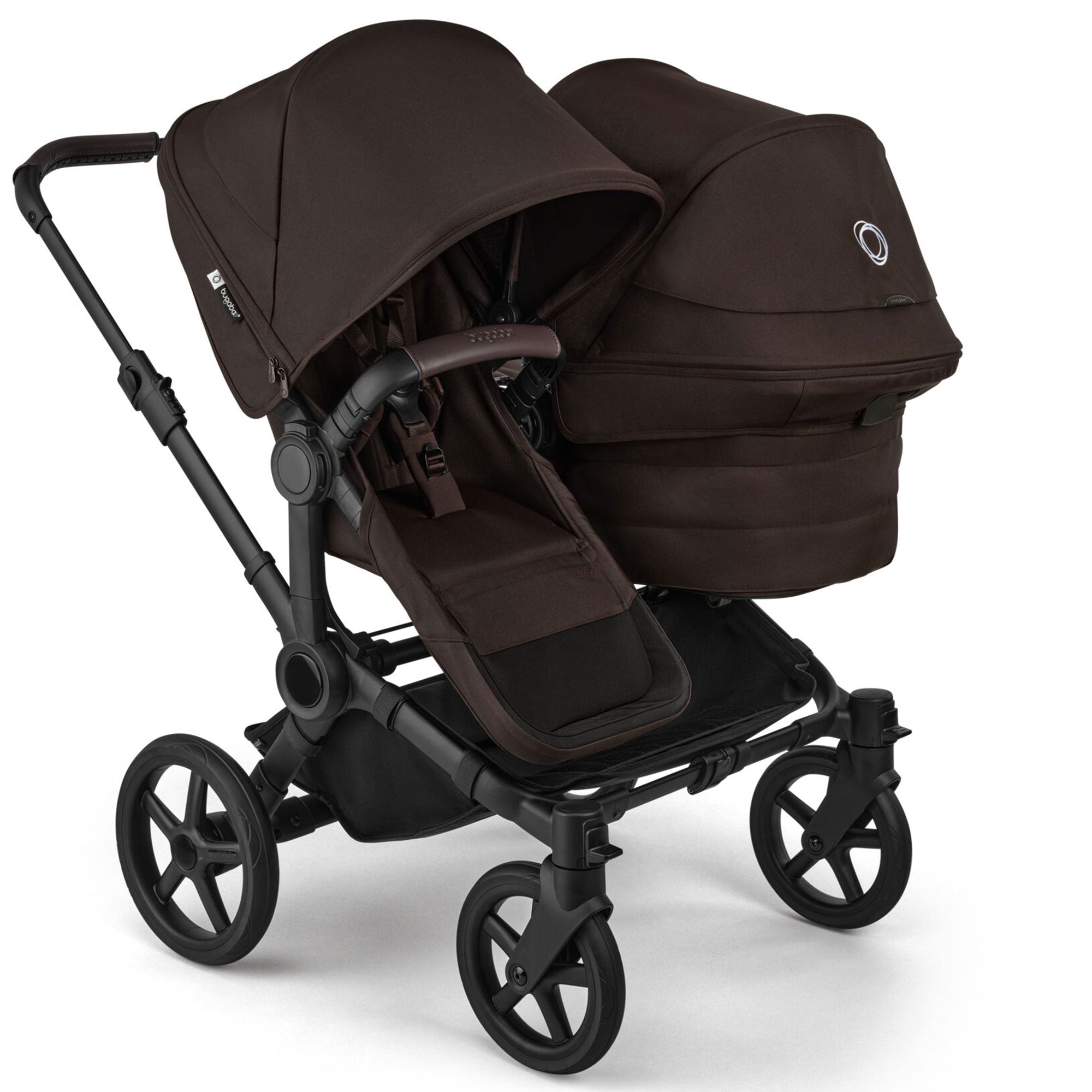Bugaboo Donkey 6 Double Essential Bundle in Cocoa Brown