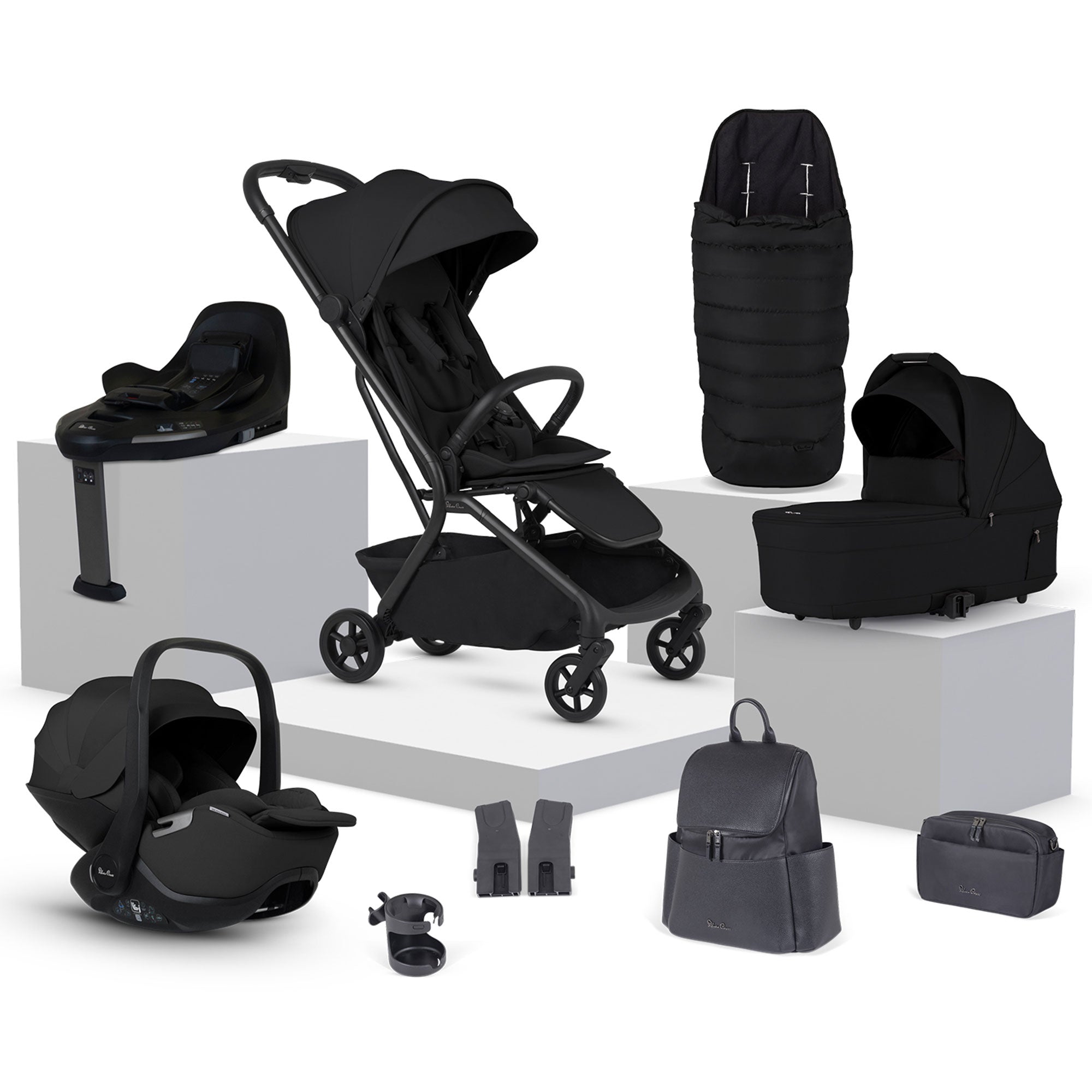 Silver Cross Nia Travel System with Accessories in Onyx
