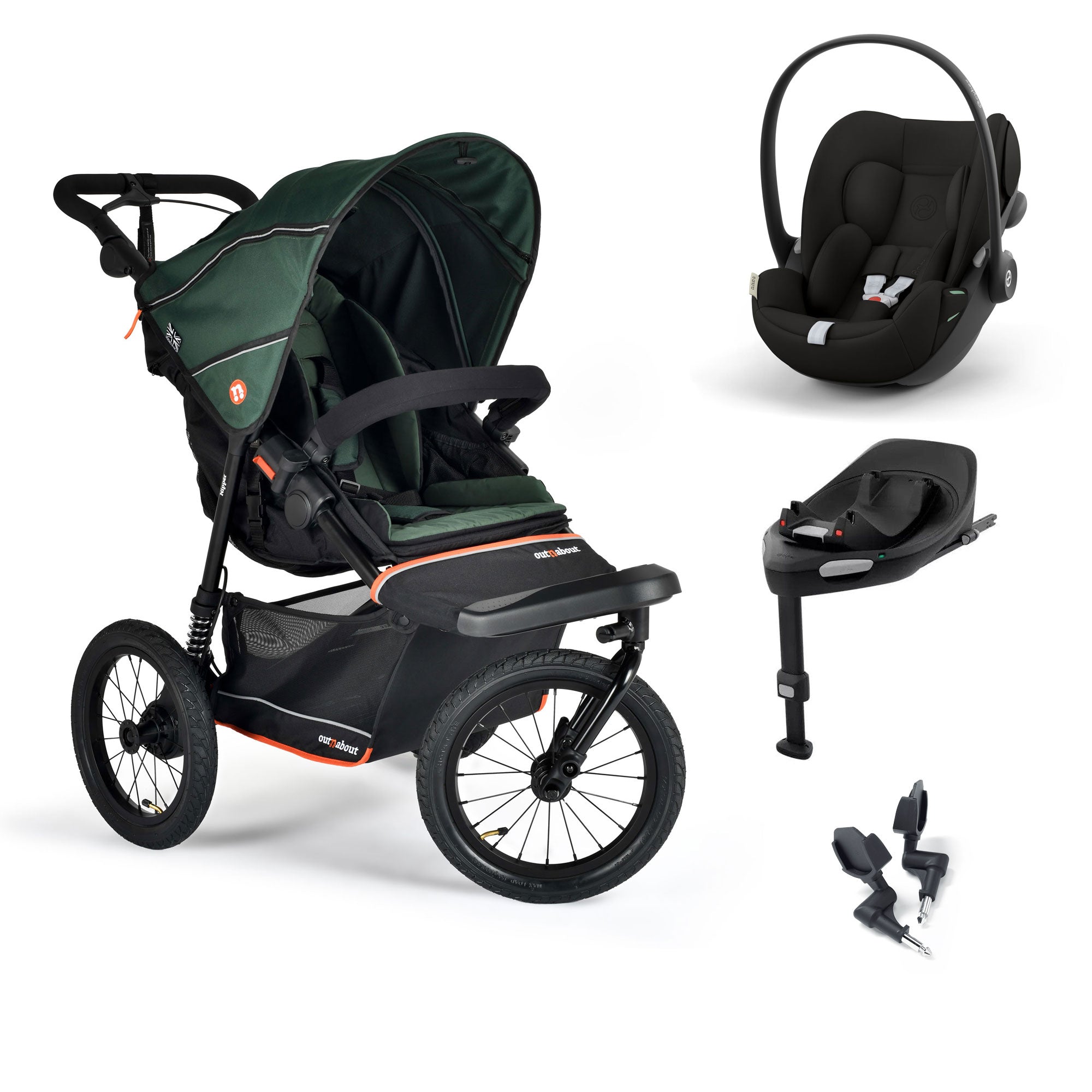 Out n About Nipper V6 Plus Travel System in Sycamore Green