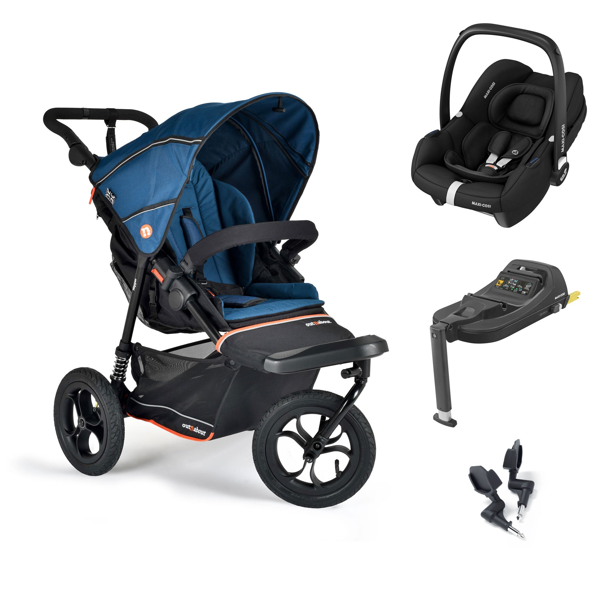 Out n About Nipper V6 Travel System in Highland Blue