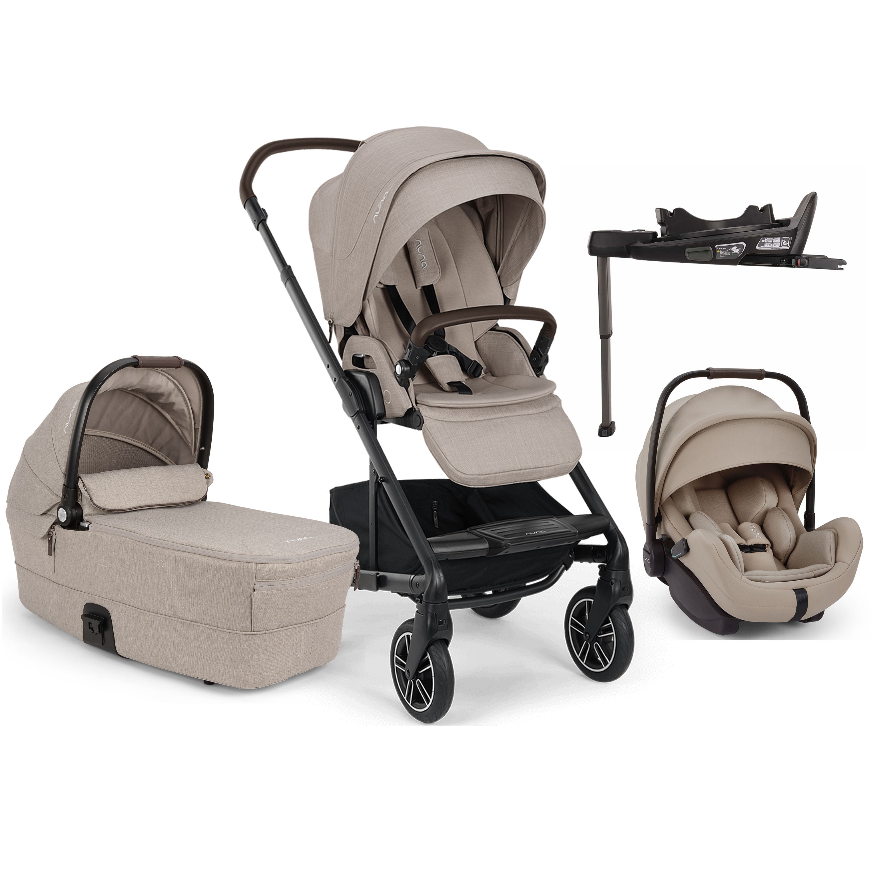 Nuna MIXX Next & ARRA Flex & BASE Curv Bundle in Chateau