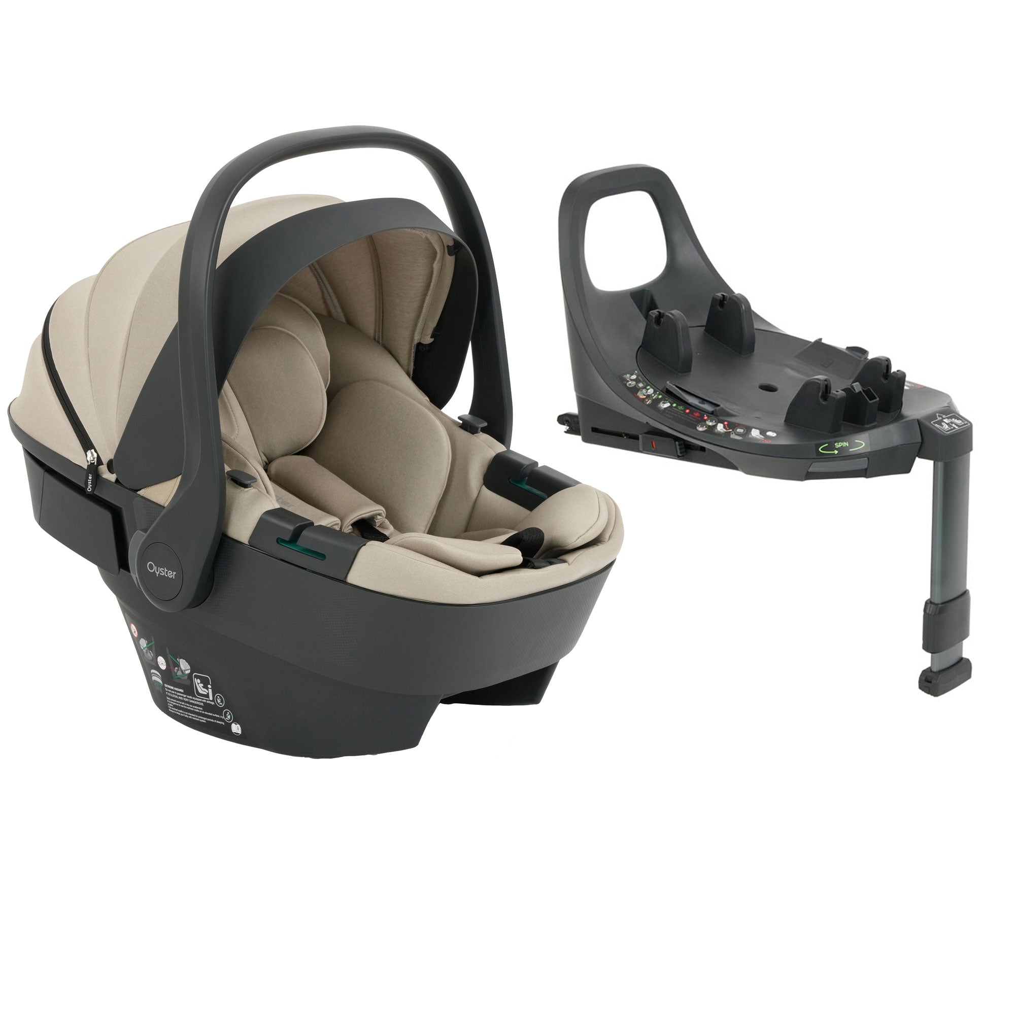 Oyster Capsule 360 i-Size Car Seat in Buttermilk