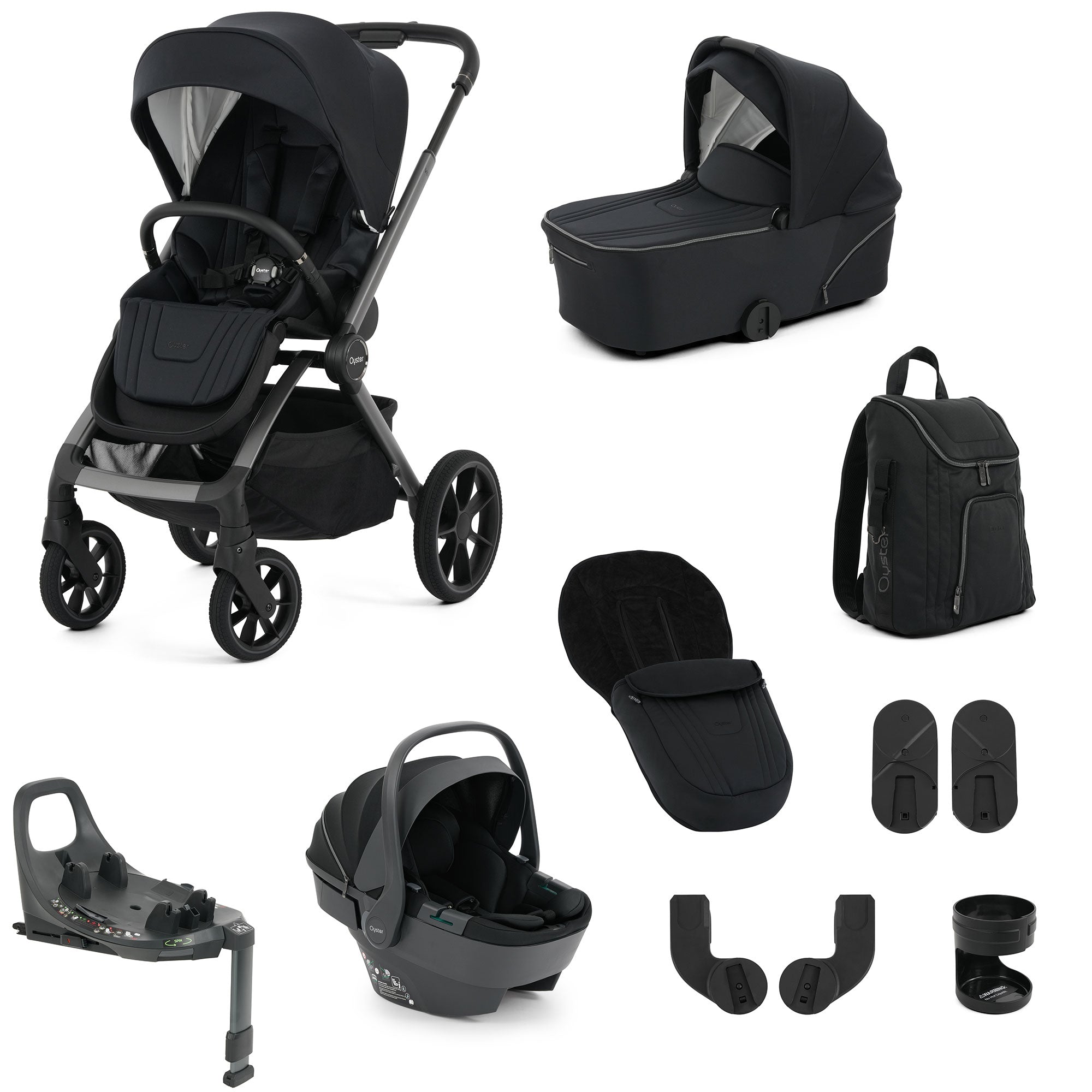 Oyster Vee Travel System Bundle in Liquorice