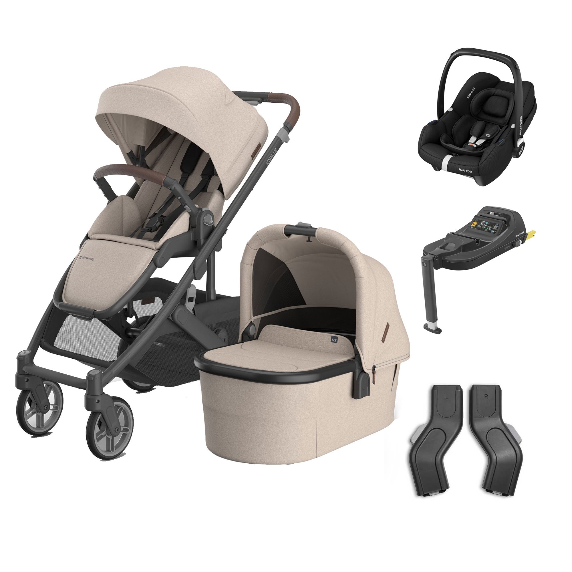 UPPAbaby Cruz V3 Complete Maxi-Cosi Travel System in Ada
