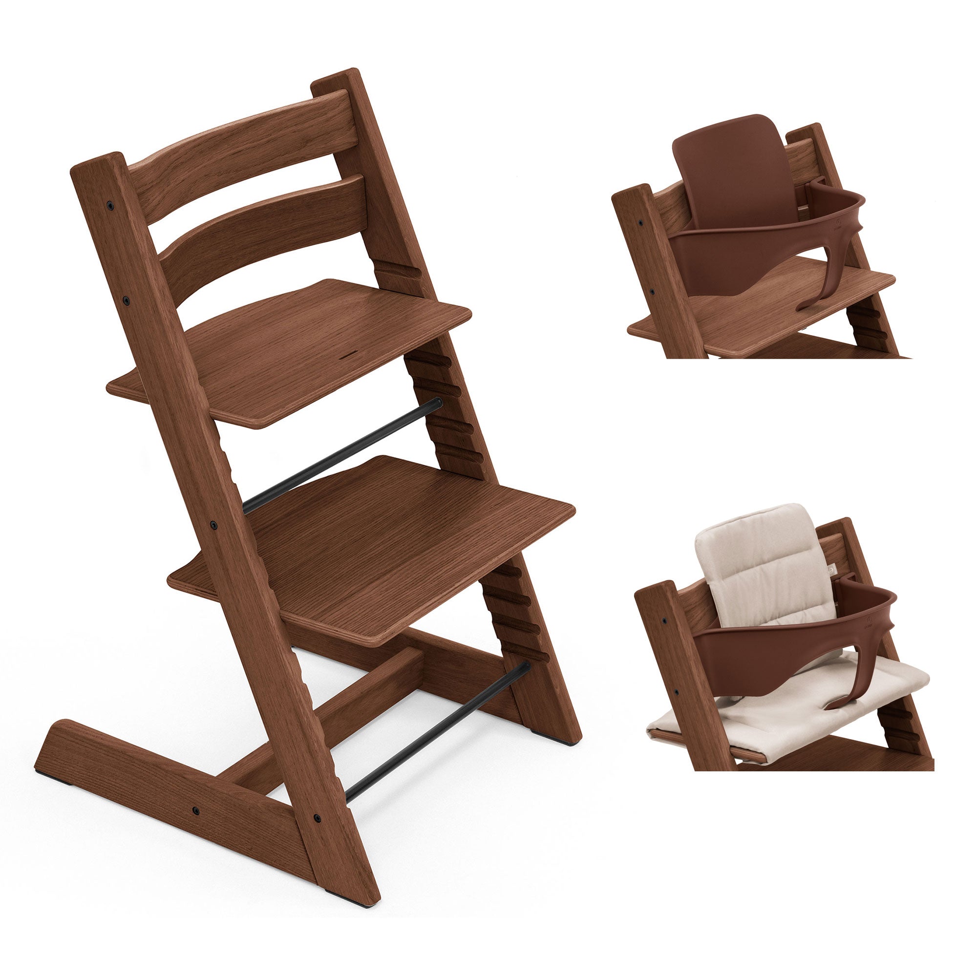 Stokke Trip Trapp Highchair with Cushion & Baby Set in Oak Warm Brown (Oak)