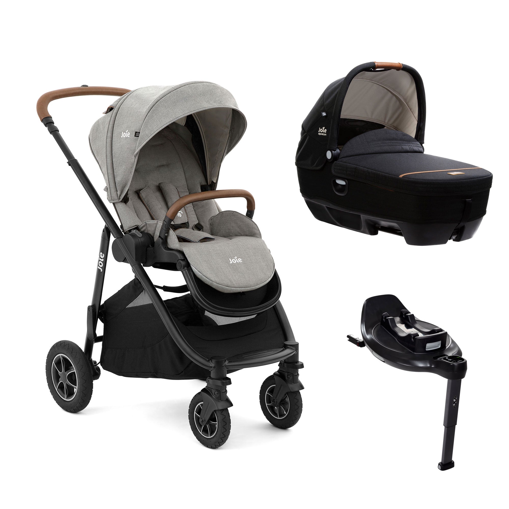 Joie Versatrax Calmi Travel System in Pebble