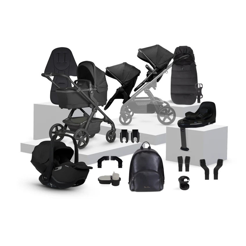 Silver Cross Wave 3 Growing Family Glide Travel System in Onyx