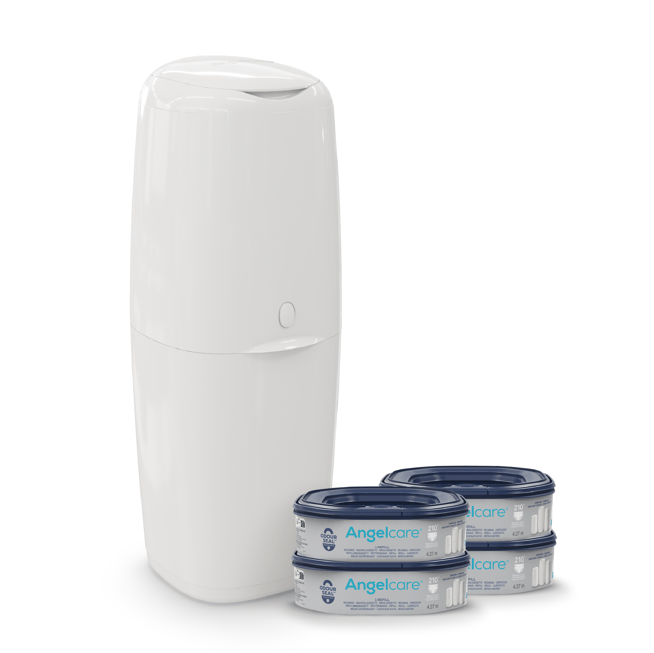 Angelcare XL Nappy Bin in White Bathing & Grooming AD8000XL-4R 666594211873