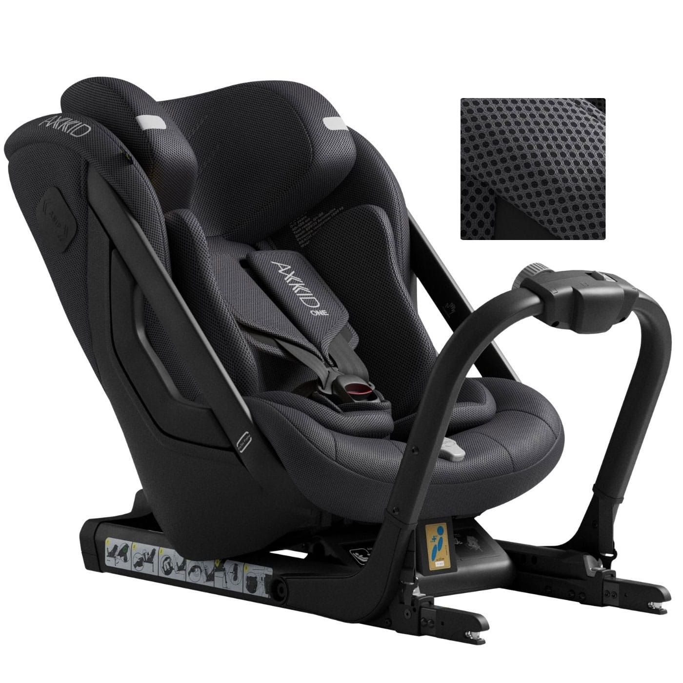 Axkid One 3 in Artic Mist Grey Mesh Toddler Car Seats 25110249 7350150974953
