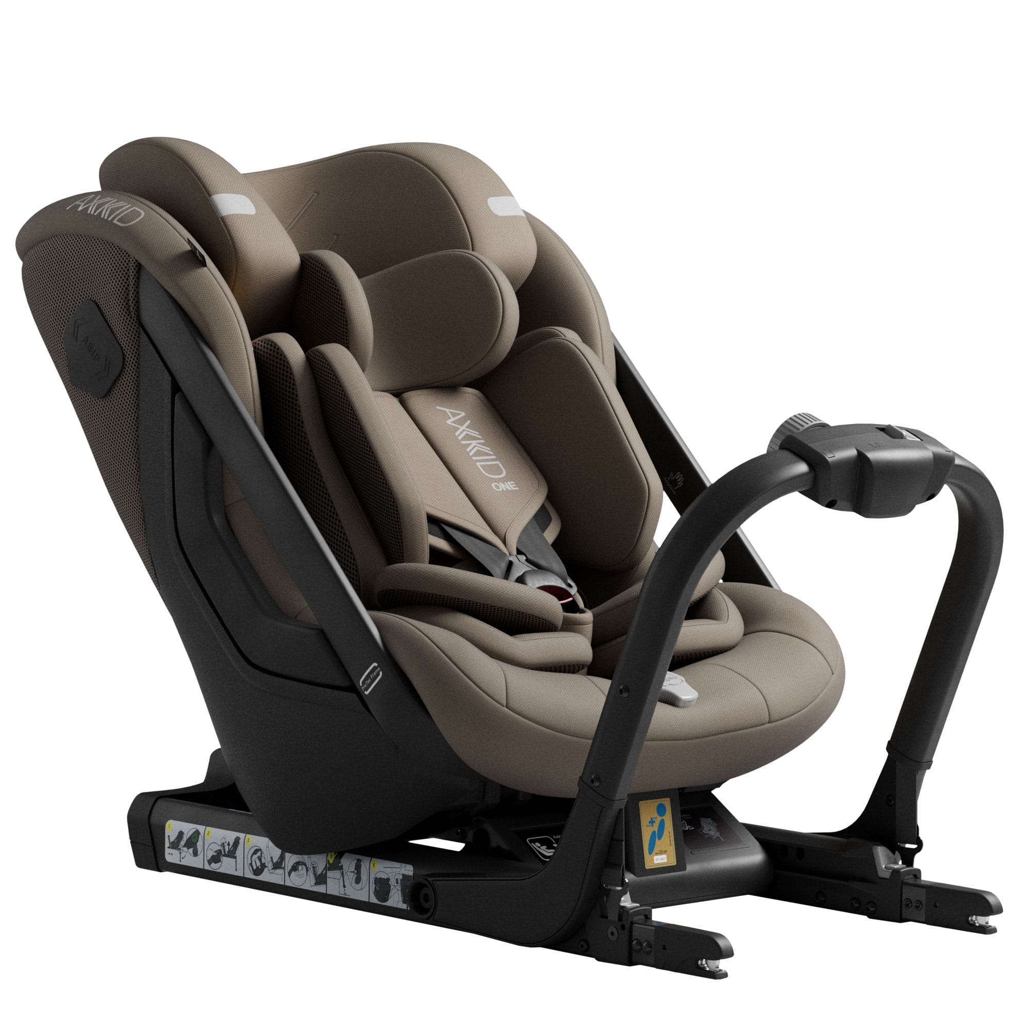 Axkid One 3+ in Driftwood Beige Toddler Car Seats 25120247-FSP 7350150974786