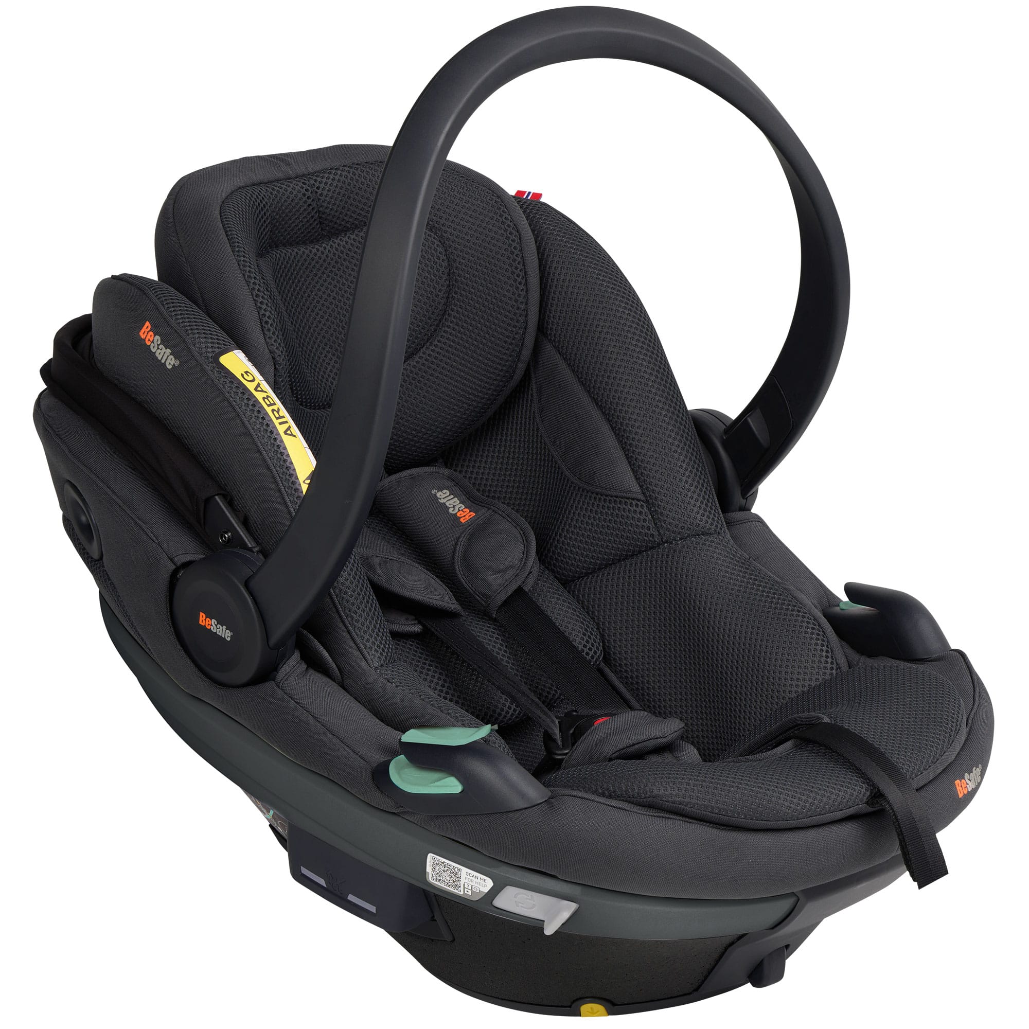 BeSafe Go Beyond 2 Car Seat in Anthracite Mesh Baby Car Seats