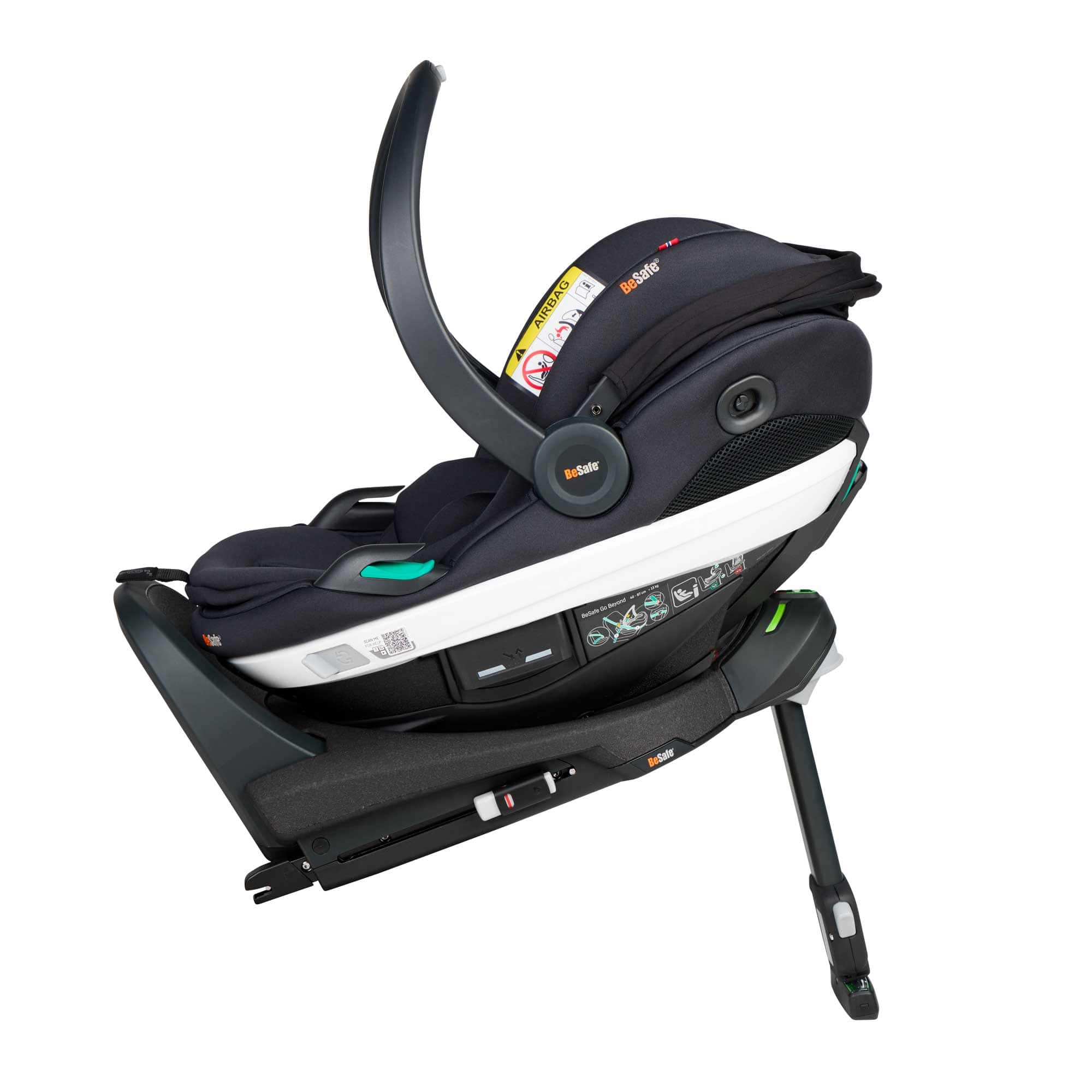 BeSafe Go Beyond Car Seat & Base in Black Soft Breeze Baby Car Seats 19298-BLACK-SO-BR 7072754023553