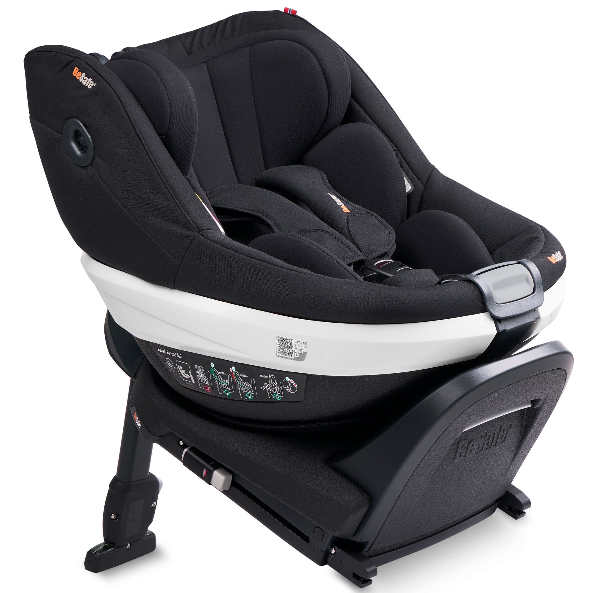 BeSafe Beyond Car Seat & Base Bundle (Black Cab) Extended Rear Facing Car Seats 15486-BLK-CAB 7072754020750