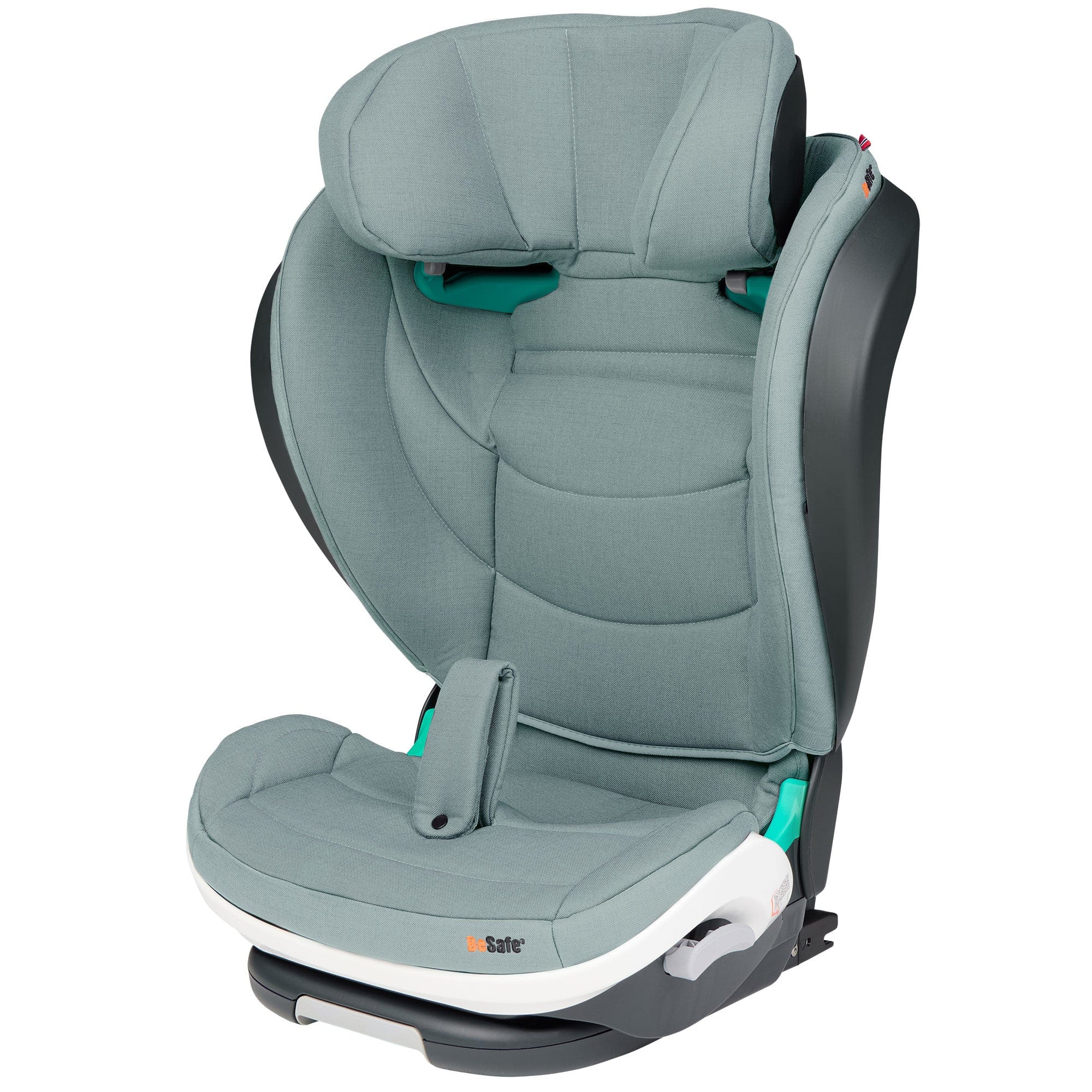 BeSafe iZi Flex FIX 2 i-Size Car Seat in Sea Green Melange Highback Booster Seats 11037469-SeaGreenMelange-1Std 7072754021245