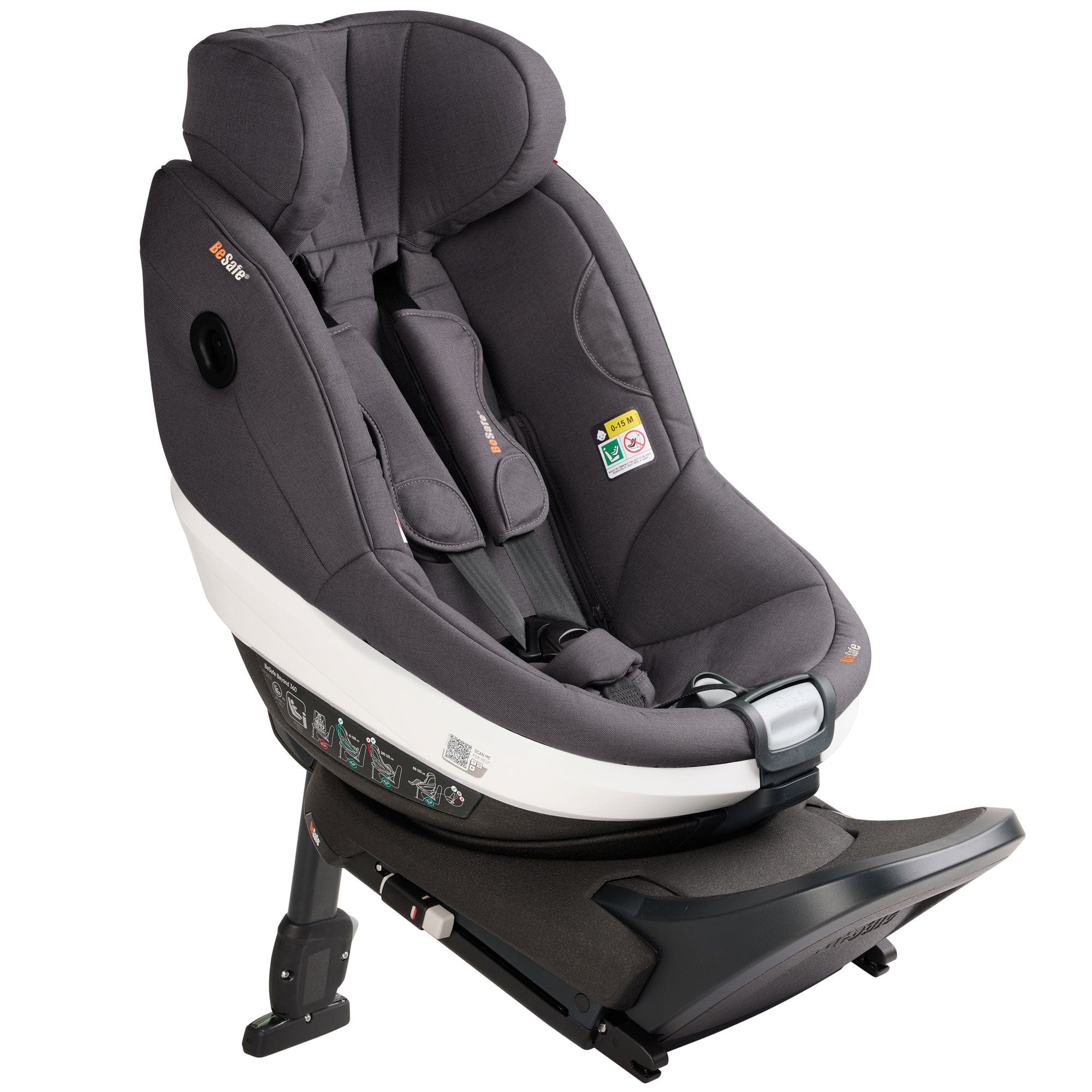 BeSafe Beyond 360 Car Seat & Base (Dark Grey Melange) Swivel Car Seats 15491-GRY-MEL 7072754023461