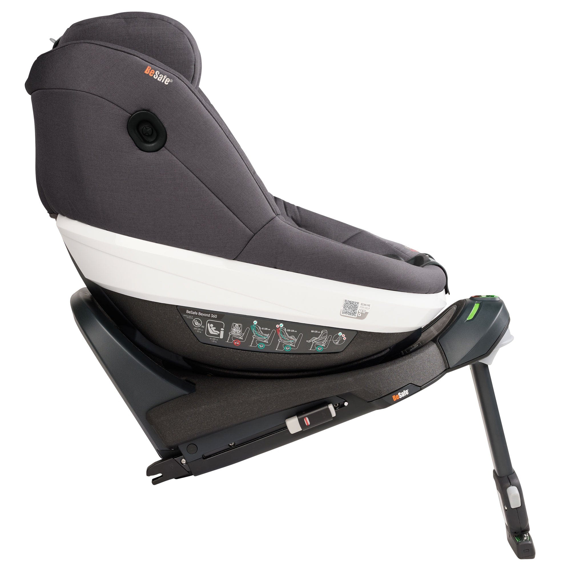 BeSafe Beyond 360 Car Seat & Base (Dark Grey Melange) Swivel Car Seats 15491-GRY-MEL 7072754023461