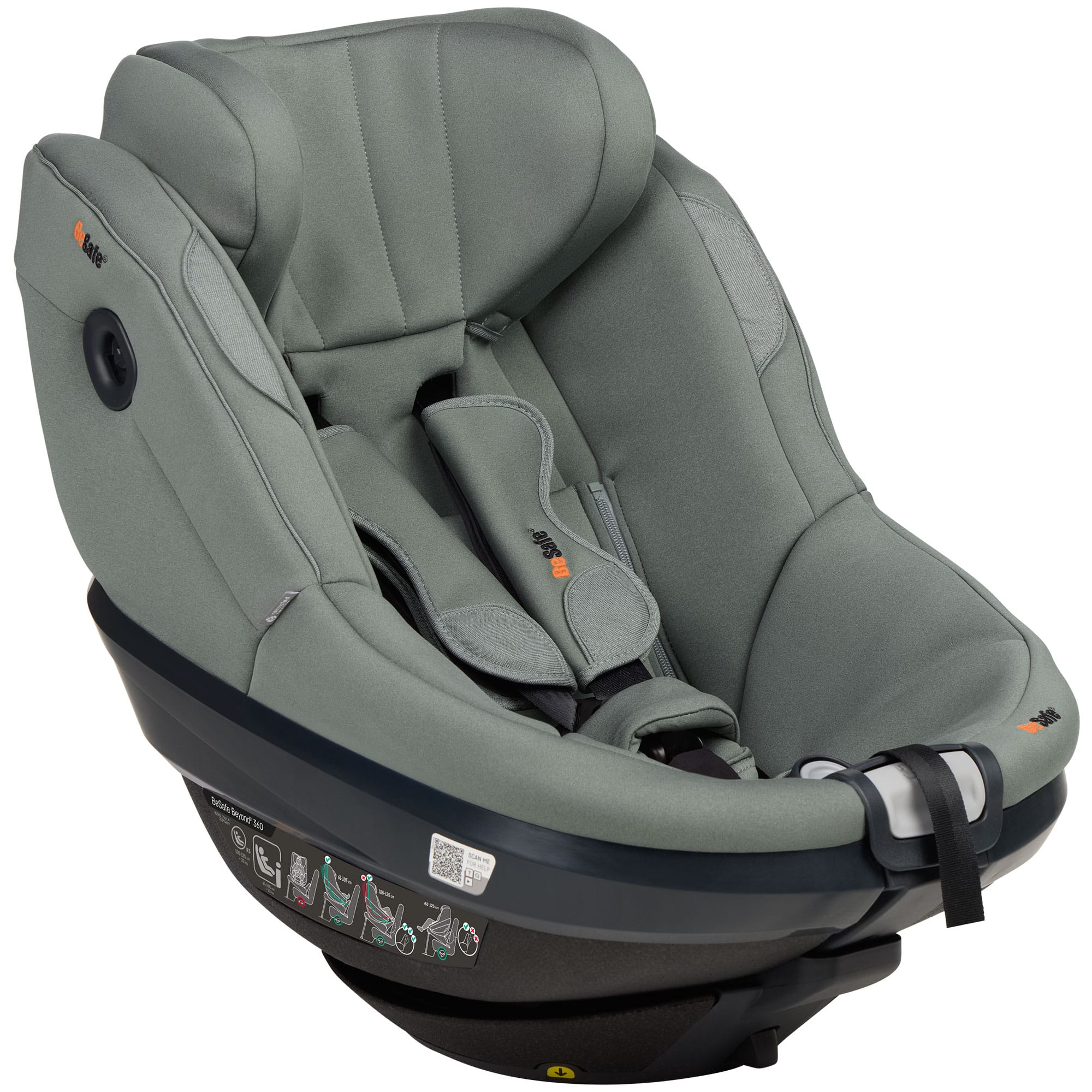 BeSafe Beyond 2 360 Car Seat & Base in Meadow Green Soft Breeze Toddler Car Seats 11045369-MGreenSoBr-Std 7072754026738