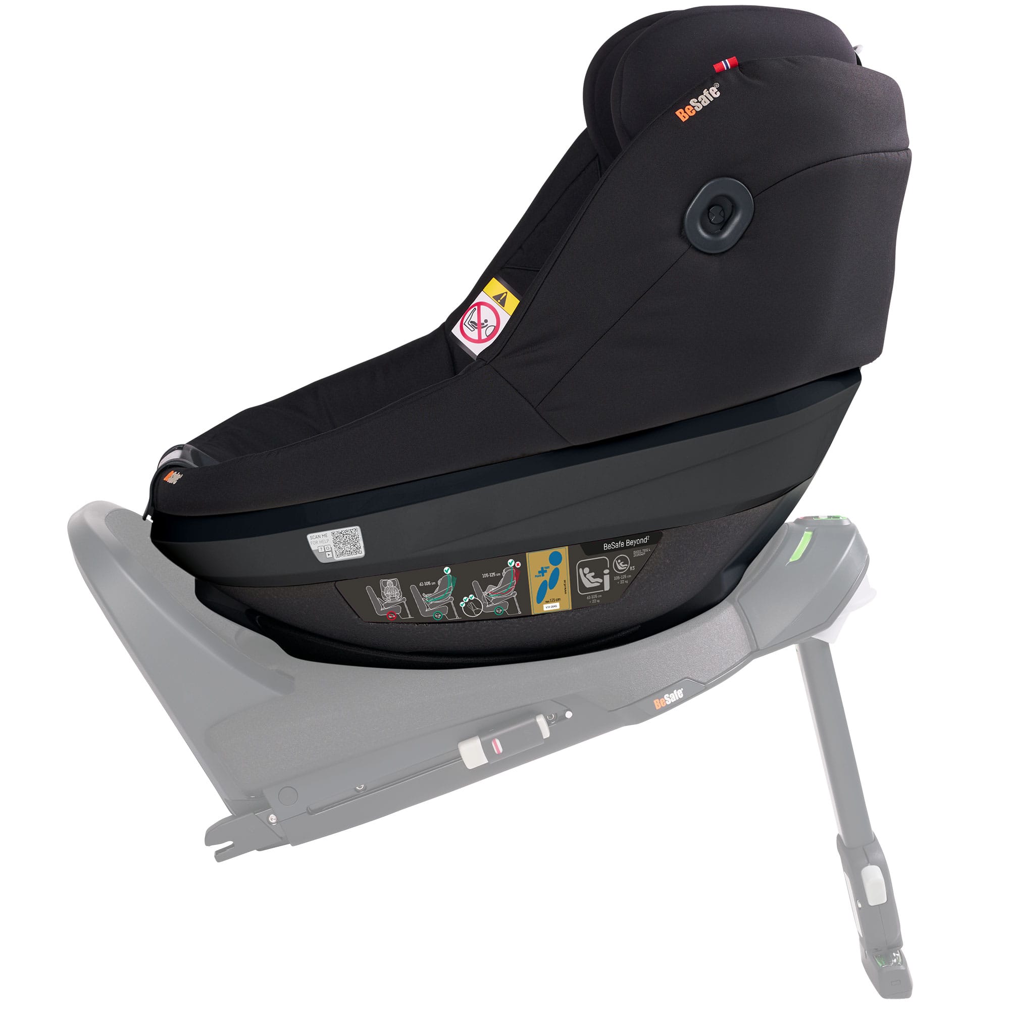 BeSafe Beyond 2 Rear Facing Car Seat in Black Cab Toddler Car Seats