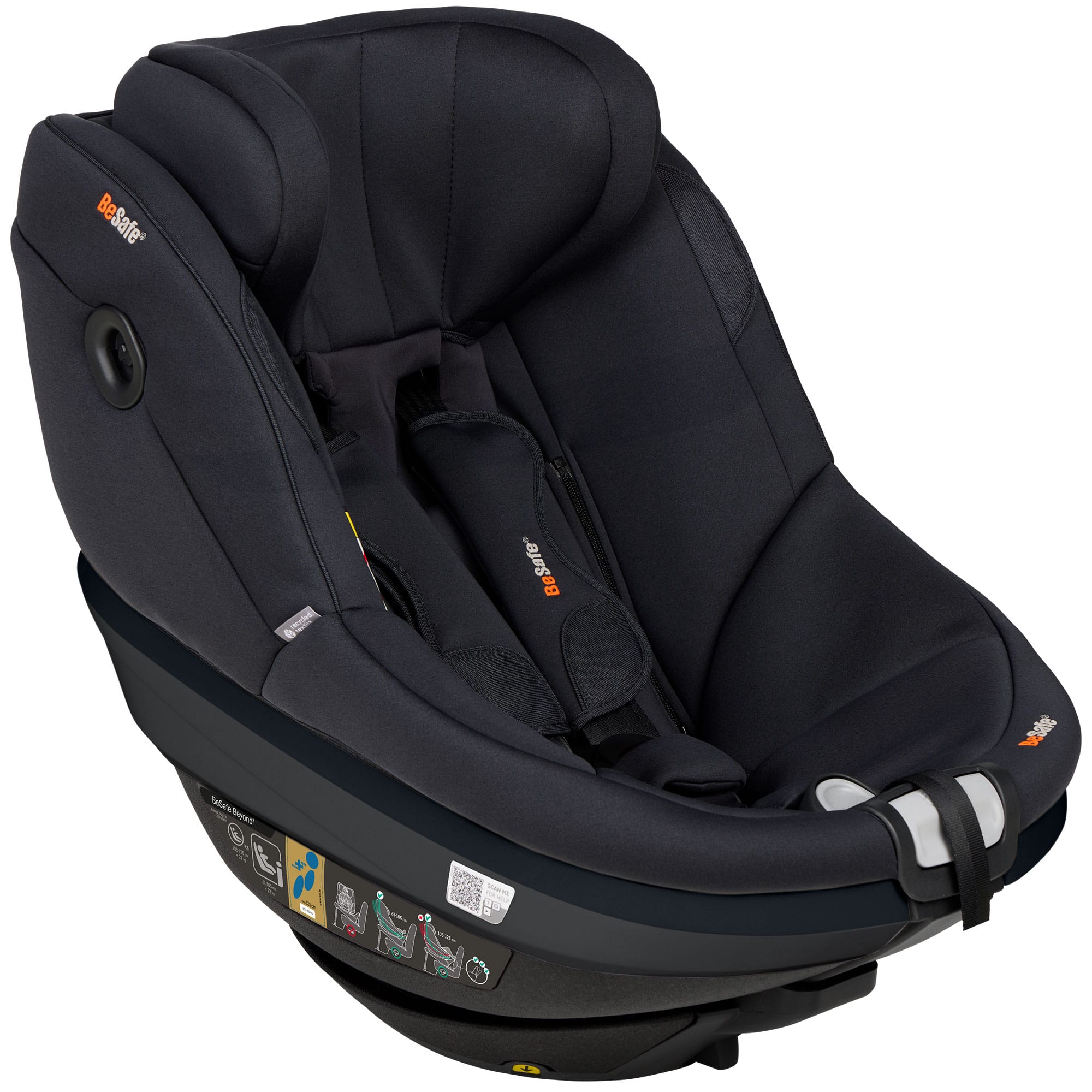 BeSafe Beyond 2 Rear Facing Car Seat in Black Soft Breeze Toddler Car Seats 11045370-BlackSoBr-Std 7072754026776